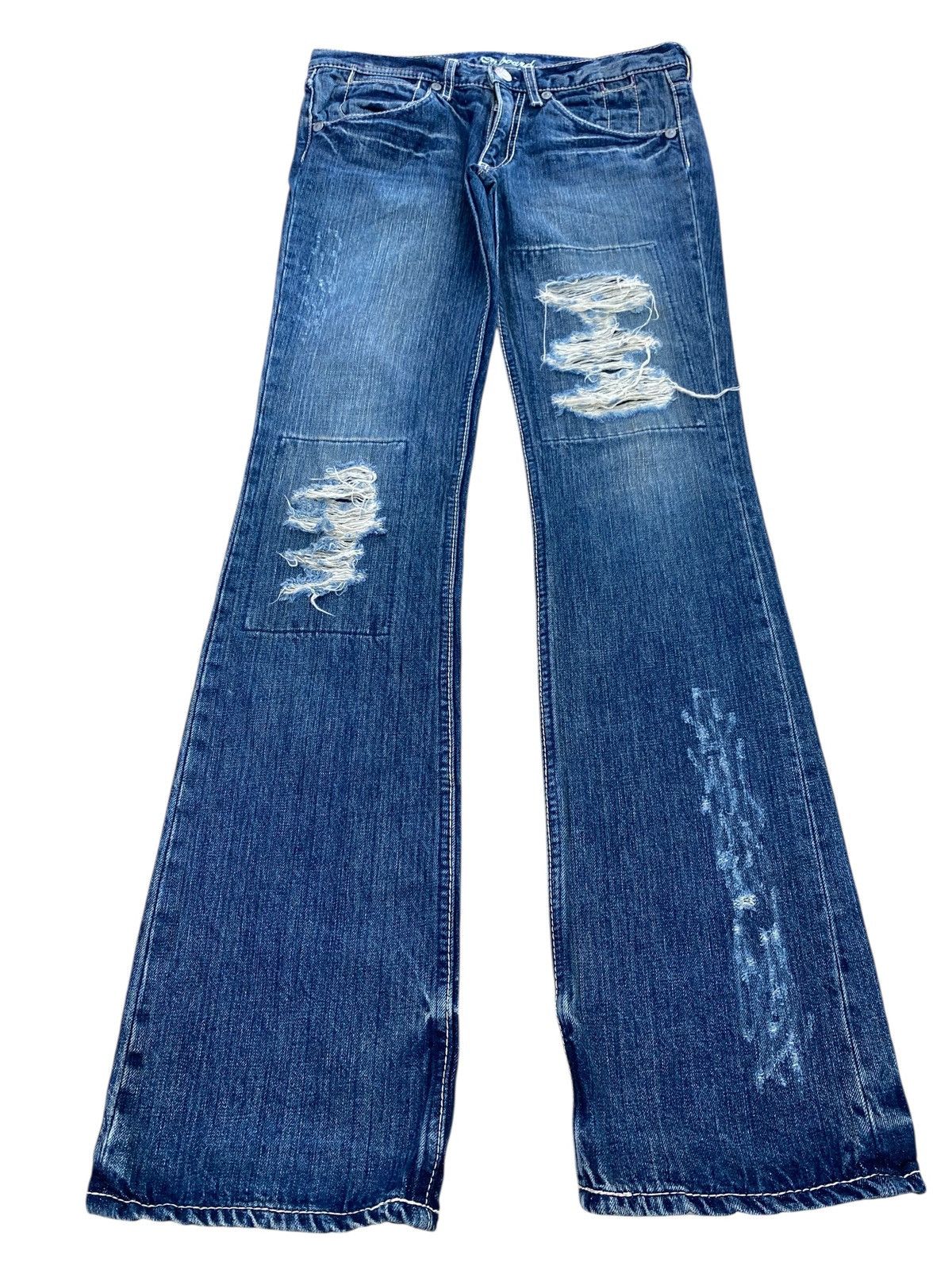 Japanese Brand Onboard Brand Distressed Style Bootcut Jeans Size US 32 / EU 48 - 1 Thumbnail