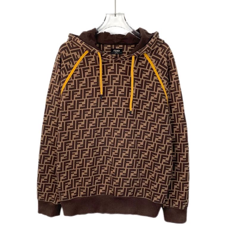 Fendi FENDI Brown monogram full-print hooded long-sleeve sweatsh Size S / US 4 / IT 40 - 1 Thumbnail