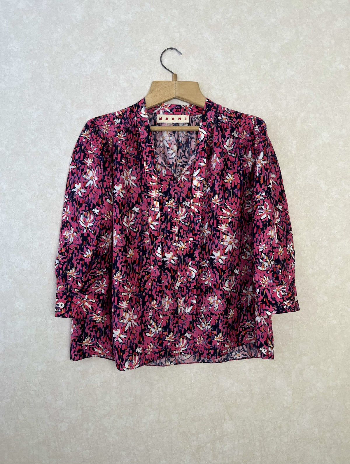 Marni Marni Floral Impressionist Silk Top Size XL / US 12-14 / IT 48-50 - 1 Thumbnail