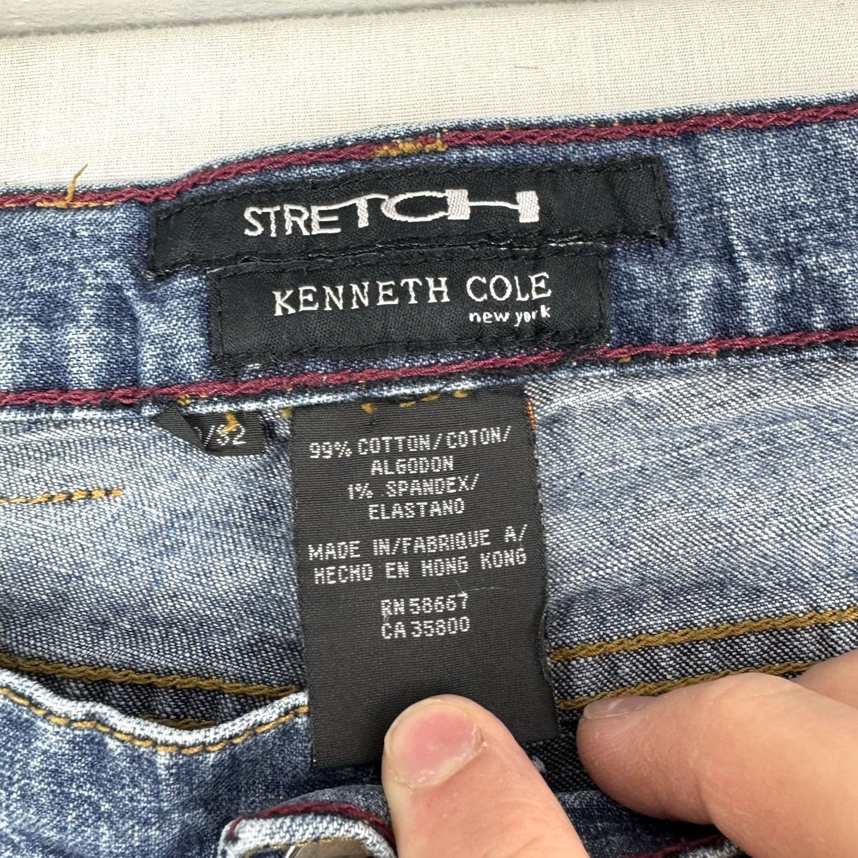 Kenneth Cole VINTAGE Kenneth Cole Jeans Adult 30x32 Hipster 90s Y2K Straight Jeans Zip Pocket Blue Cotton Spandex Men Mens Size US 30 / EU 46 - 4 Thumbnail