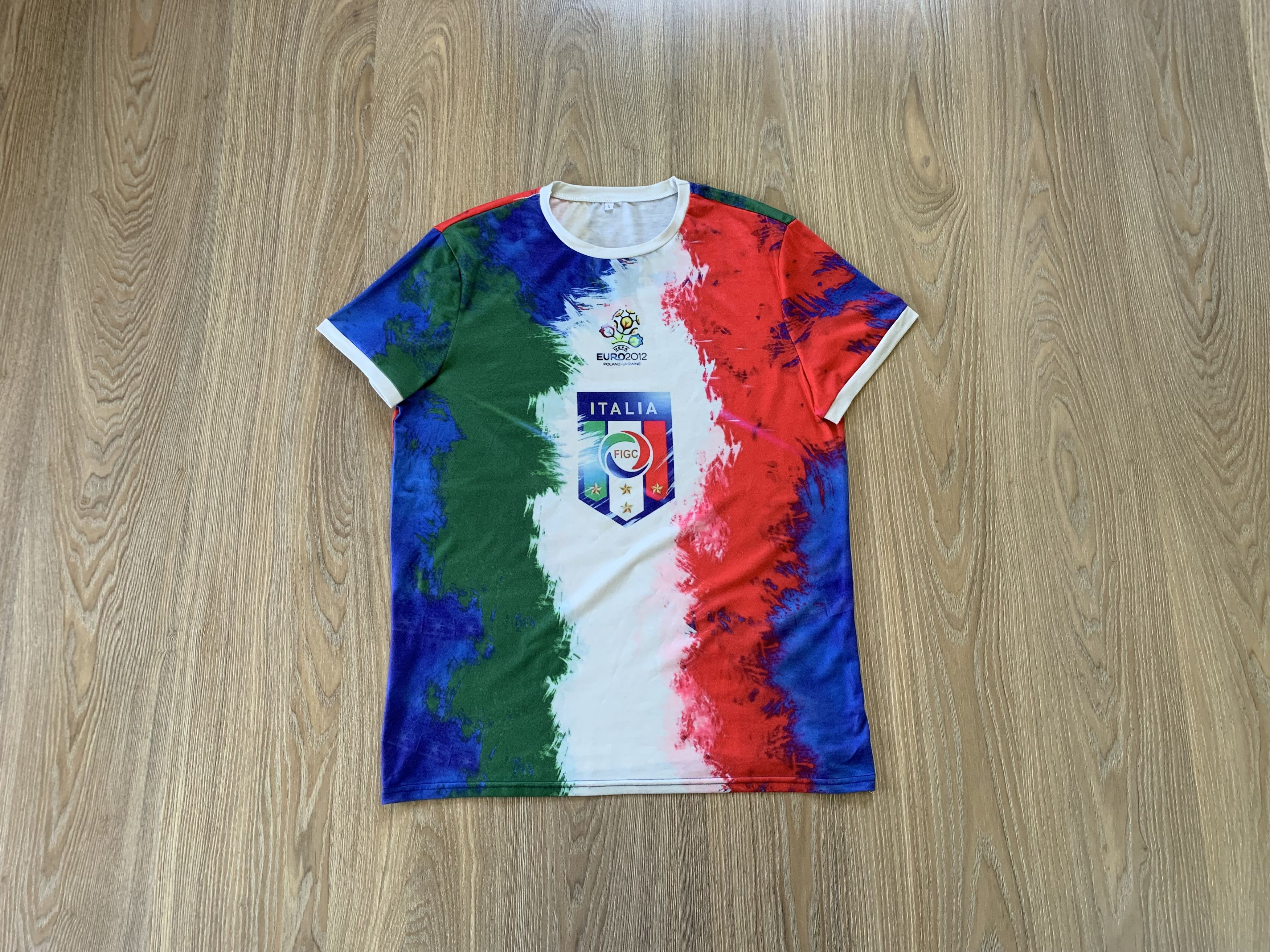 Vintage Italia Euro 2012 Printed T-Shirt Size US L / EU 52-54 / 3 - 1 Thumbnail