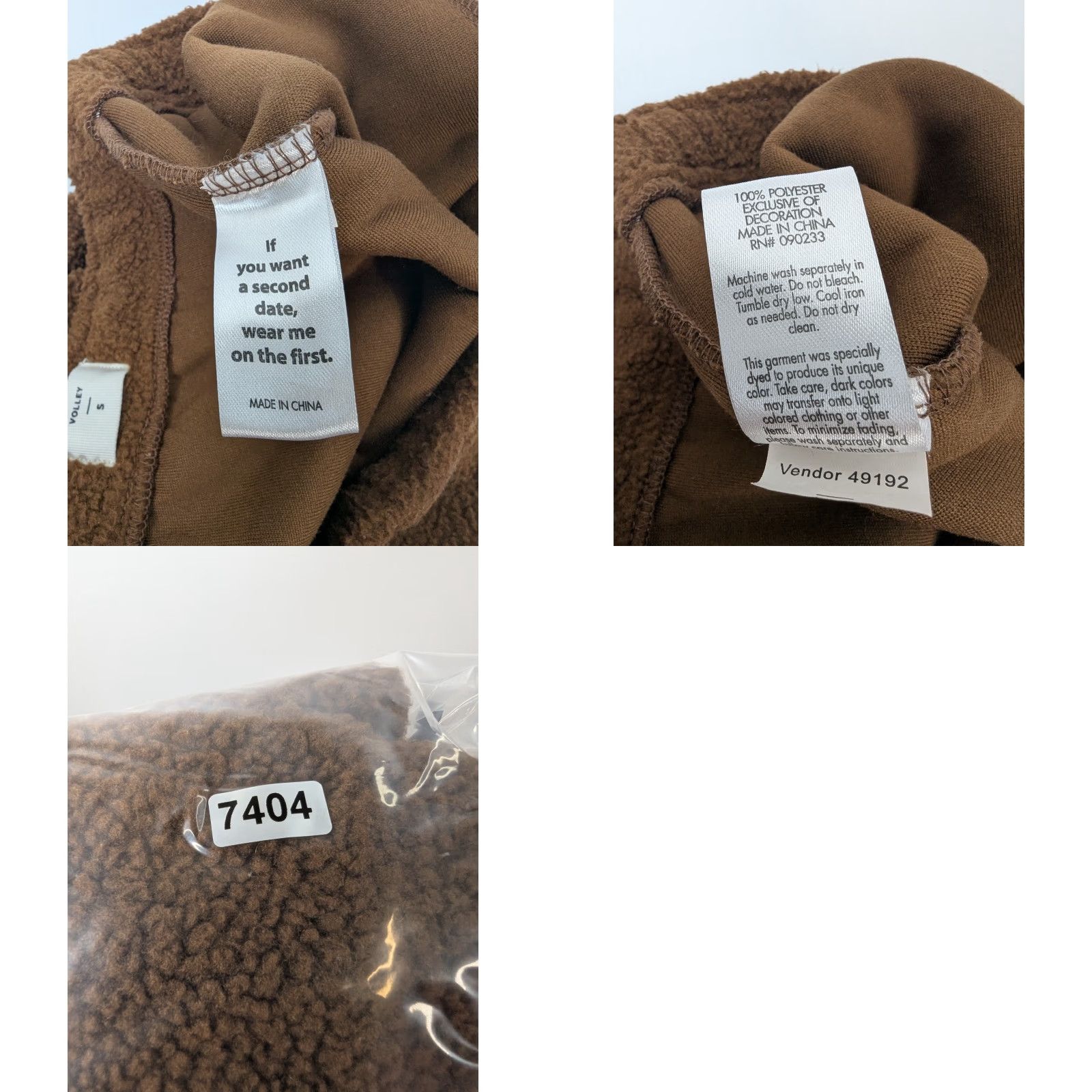 Pacsun Pacsun Drawstring Sherpa Fleece Shorts Brown Men's Small Pockets Beach, Outdoor, Preppy Sl a sh Pocket Elastic Waist Regular Fit s 9 Size US 29 - 8 Thumbnail
