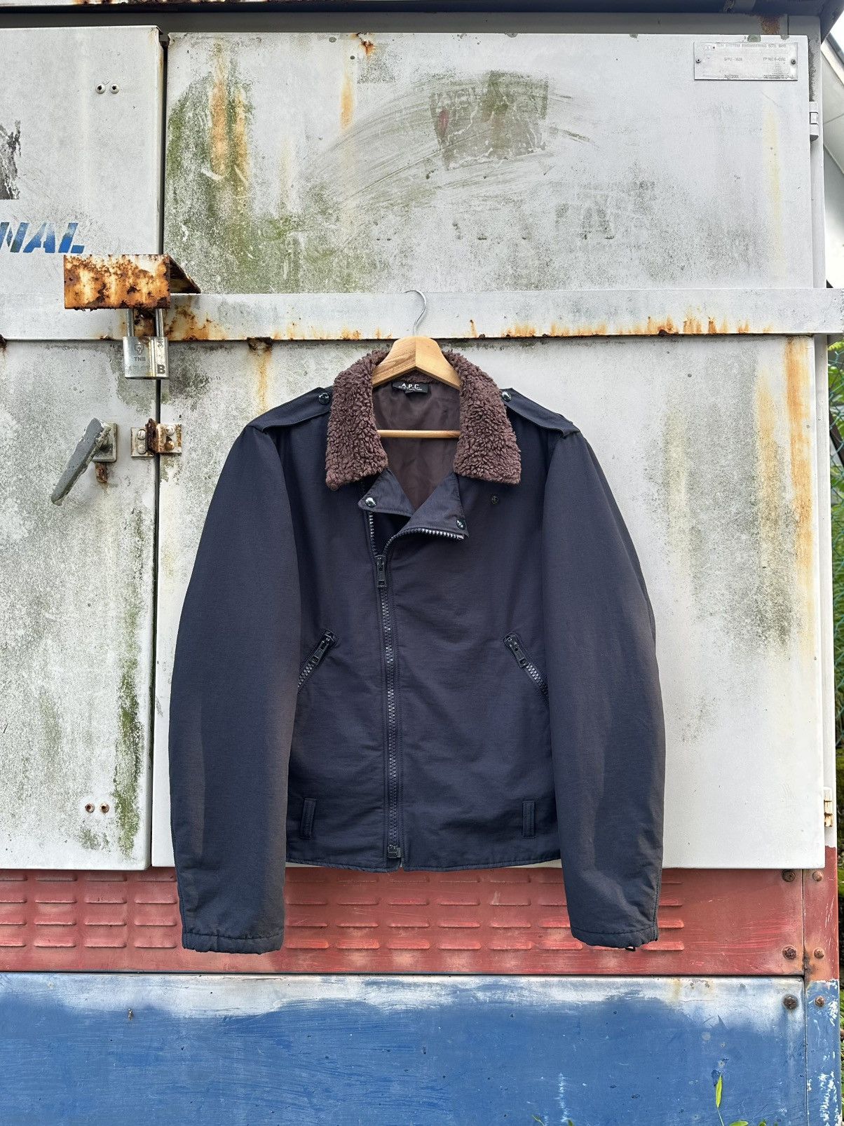 A.P.C. 👹A.P.C Double Collar Fleece Bomber Jacket Size US S / EU 44-46 / 1 - 1 Thumbnail