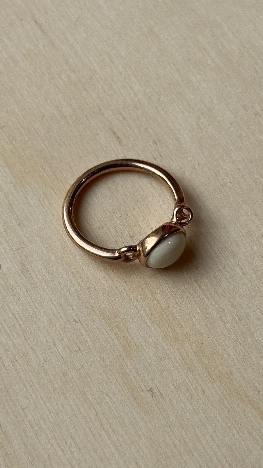 Other Di Modolo White Agate Ring Silver plated 18k Rose Gold 6.5 Size ONE SIZE - 1 Thumbnail