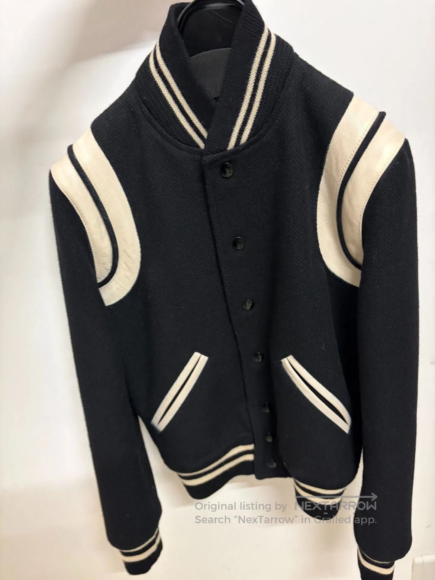 Saint Laurent Paris SAINT LAURENT Varsity Jacket Leather Sleeves. Size XXS / US 00 / IT 34 - 2 Thumbnail