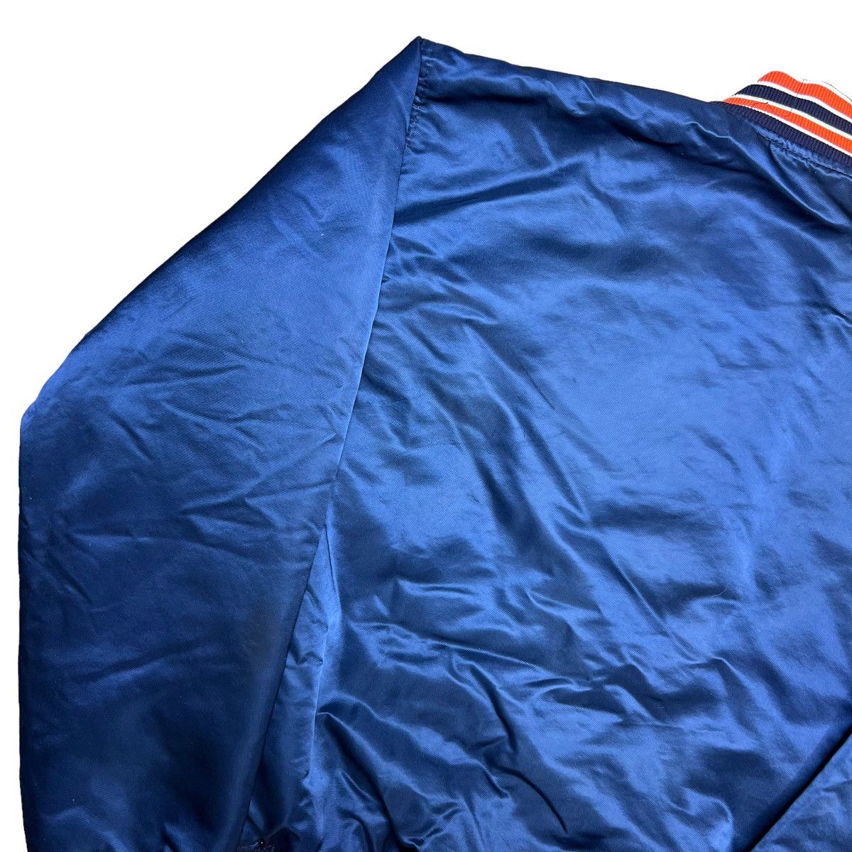 NCAA × Starter × Vintage Vintage 80s NCAA Fighting Illini Starter Satin Bomber Jacket Size US L / EU 52-54 / 3 - 19 Thumbnail