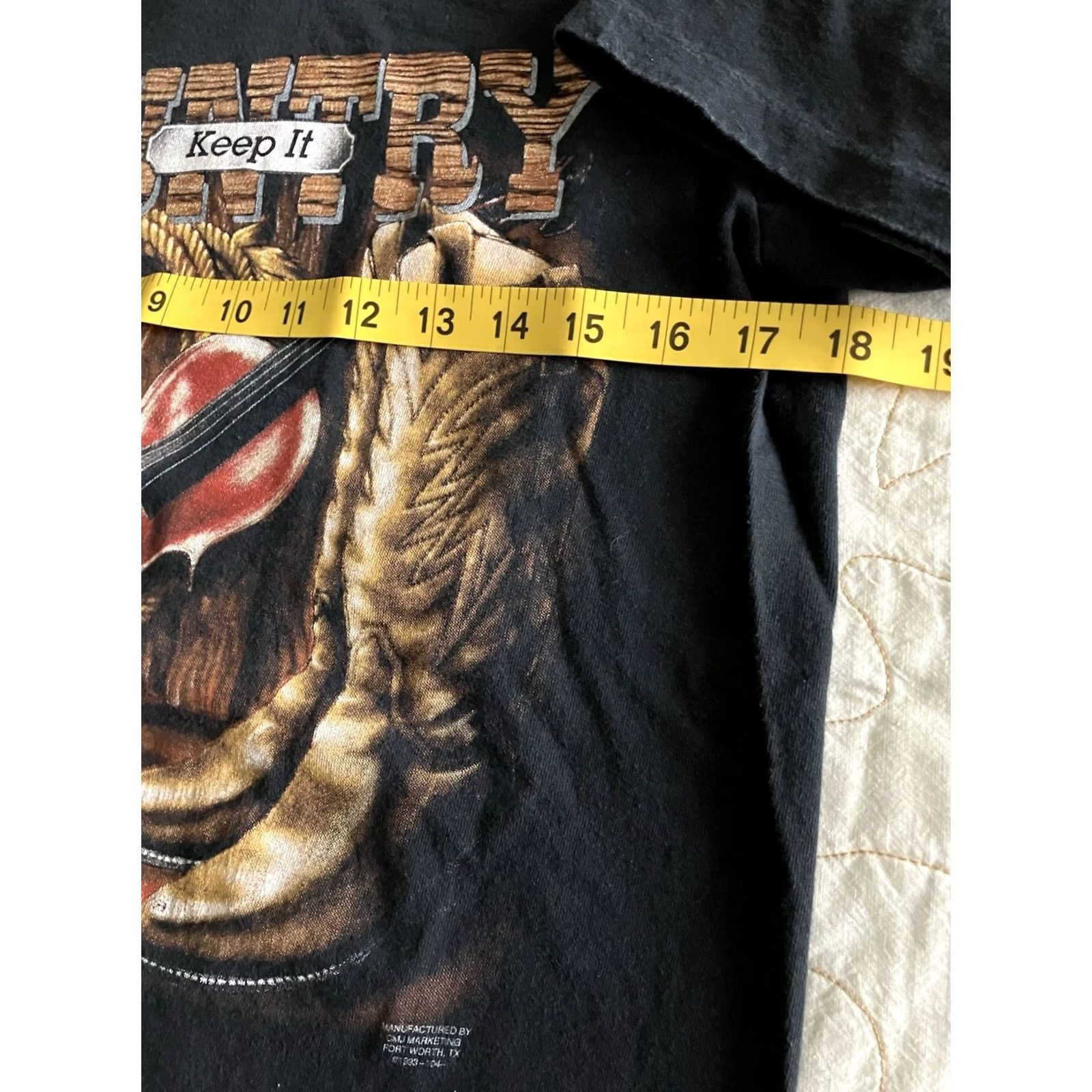 Delta CMJ 90s Delta Keep It Country T Shirt Vintage Black Cotton Graphic Tee Short Sleeve M Men Size US M / EU 48-50 / 2 - 4 Thumbnail