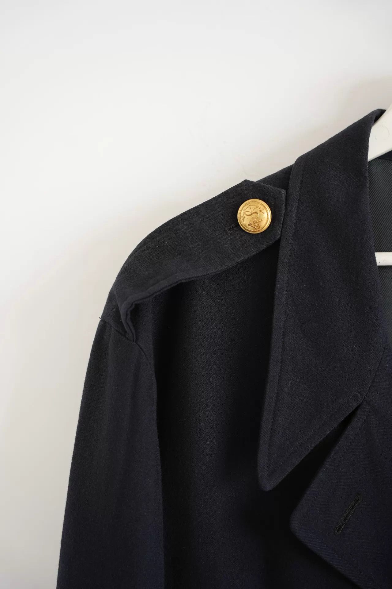Yohji Yamamoto Yohji Yamamoto 90s Y's DB Gold Anchor Navy Coat Size US M / EU 48-50 / 2 - 5 Thumbnail