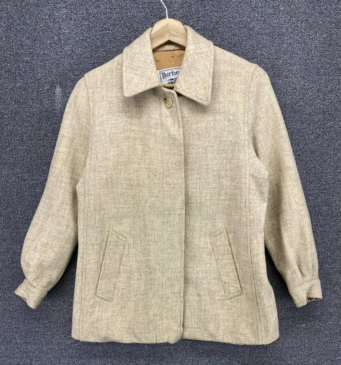 Burberry Vintage 90s Burberry Button Up Wool Jacket Size S / US 4 / IT 40 - 1 Thumbnail