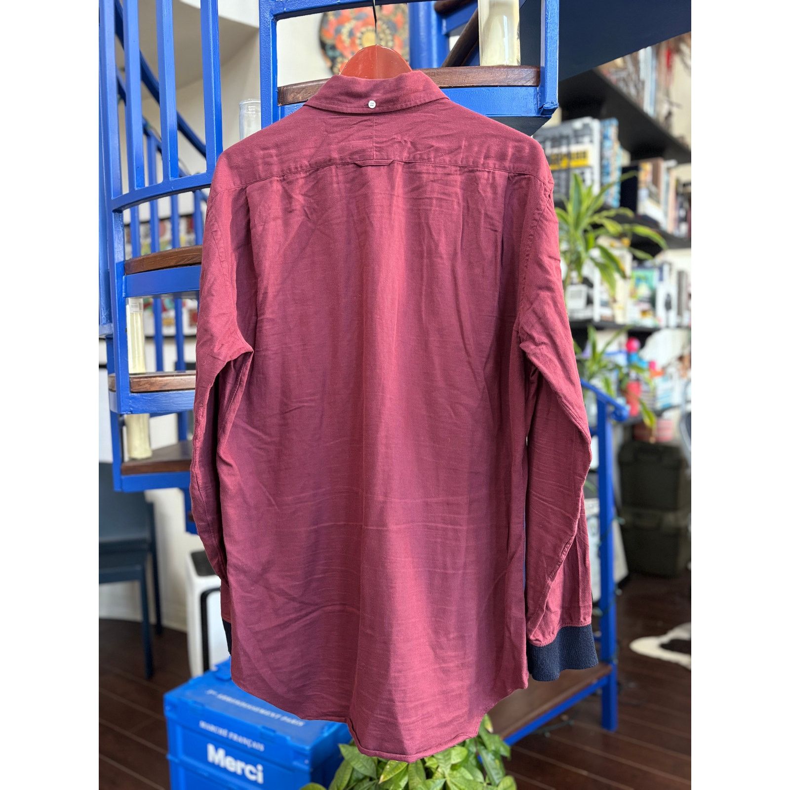 Thom Browne Thom Browne Burgundy LS Button Down (Size 5 XXL) Size US XXL / EU 58 / 5 - 2 Thumbnail