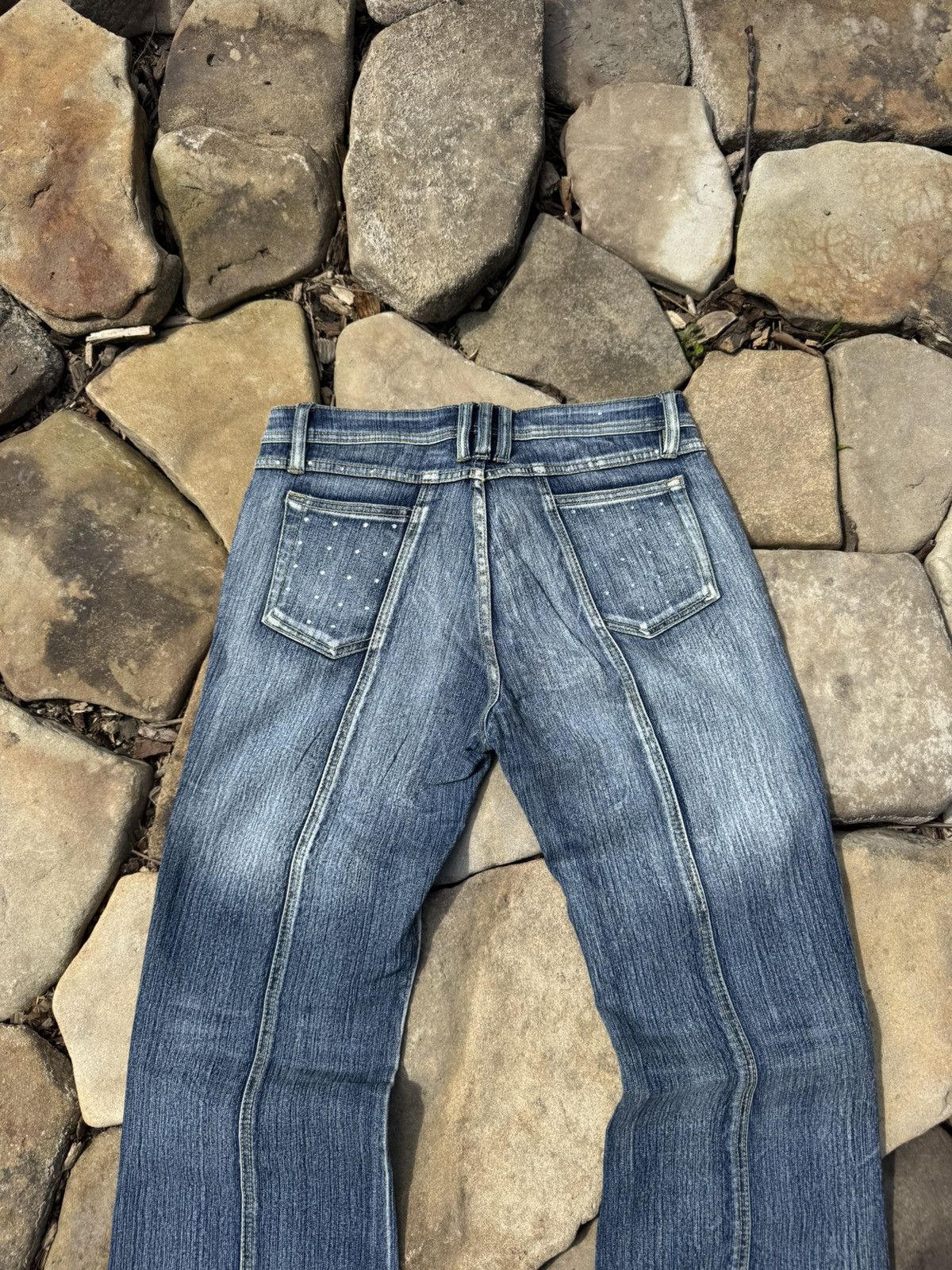 Vintage Vintage If Six Was Nine Style Faded Flared Y2k Pants Size 36" / US 14 / IT 50 - 4 Thumbnail