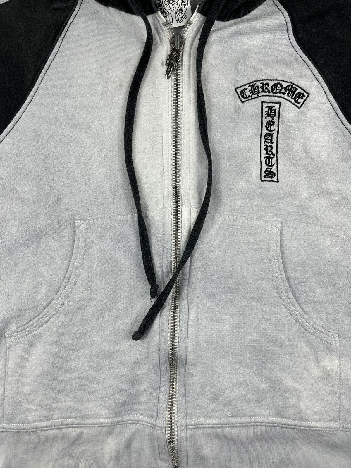 Chrome Hearts Chrome Hearts Vintage Striped Embroidered Logo Zip Up Hoodie Size XS / US 0-2 / IT 36-38 - 3 Thumbnail