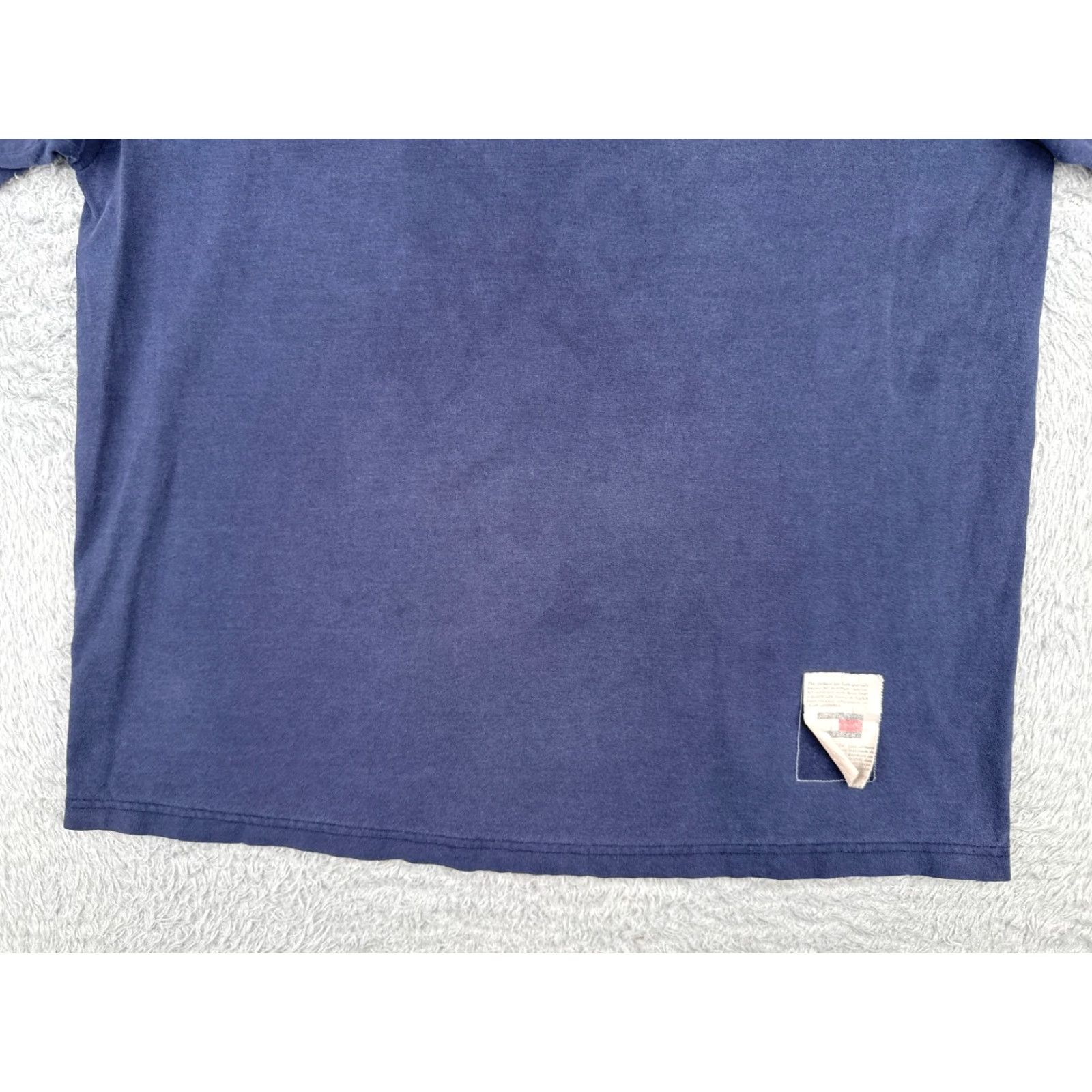 Tommy Hilfiger VINTAGE Tommy Hilfiger Shirt Men L Blue Crew Neck Short Sleeve 100% Cotton Embroidered Logo American Classic 90s Mens Size US L / EU 52-54 / 3 - 5 Thumbnail