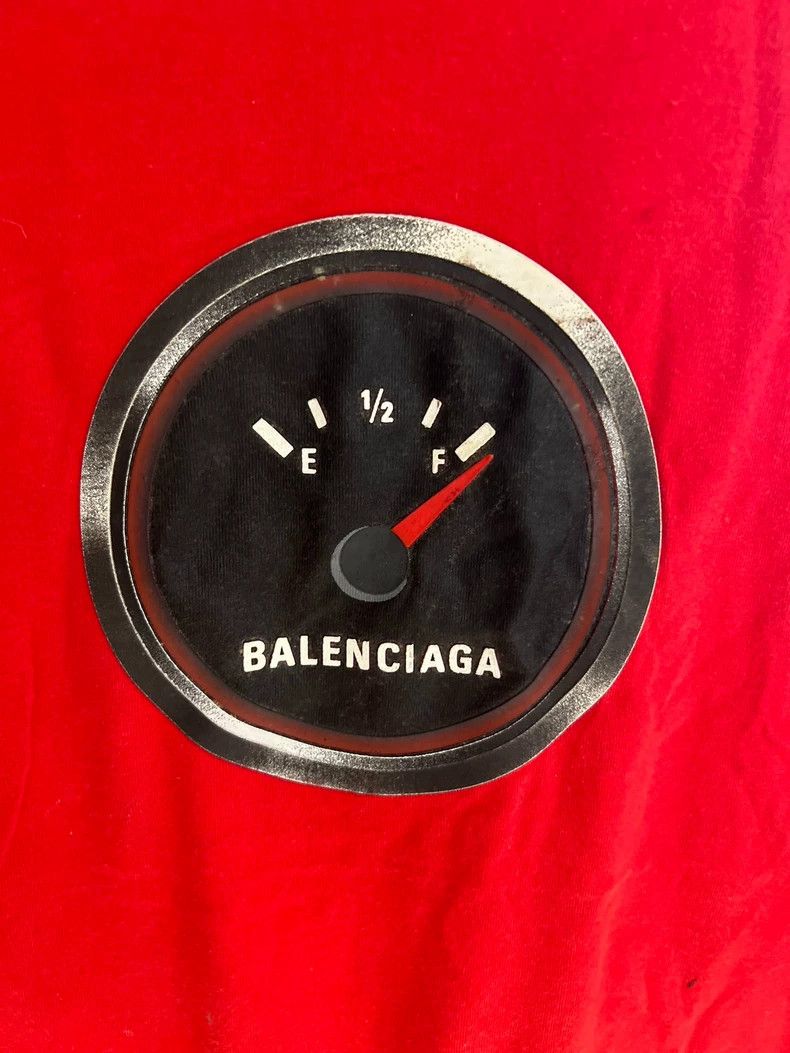 Balenciaga Balenciaga Bright Red Oil Dial Short Sleeve - Very Stylish Size US M / EU 48-50 / 2 - 3 Thumbnail