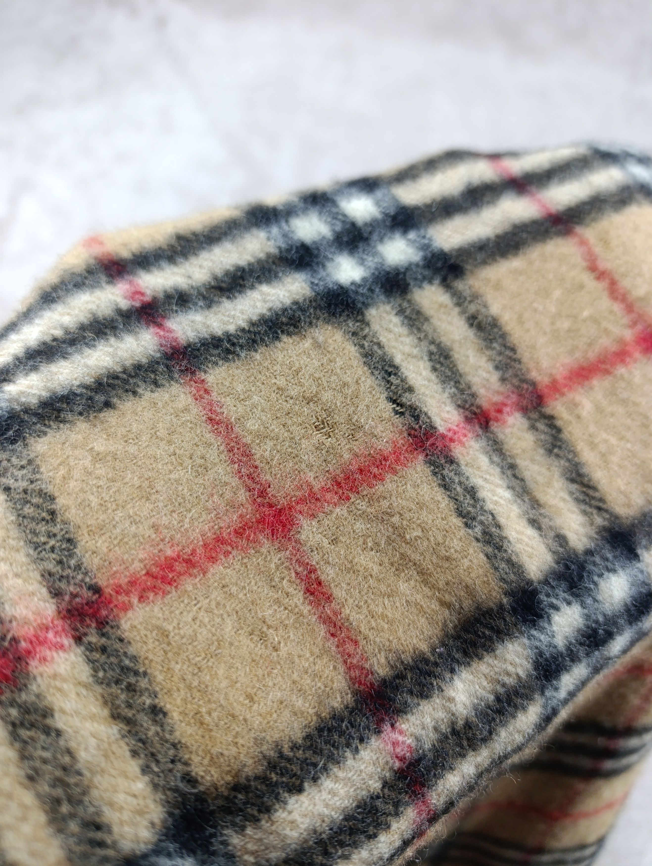 Burberry Burberrys Burberry Nova Check Vintage Wool \ Cashmere Scarf Size ONE SIZE - 10 Thumbnail