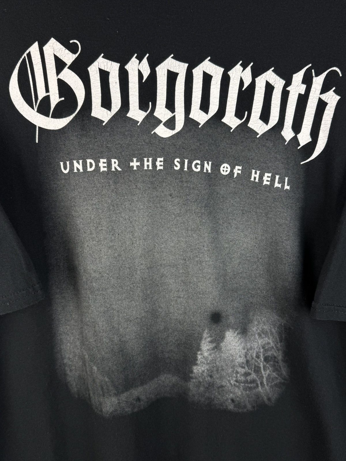 Band Tees Vintage Gorgoroth Under The Sign Of Hell Black Metal T-Shirt Size US XXL / EU 58 / 5 - 2 Thumbnail