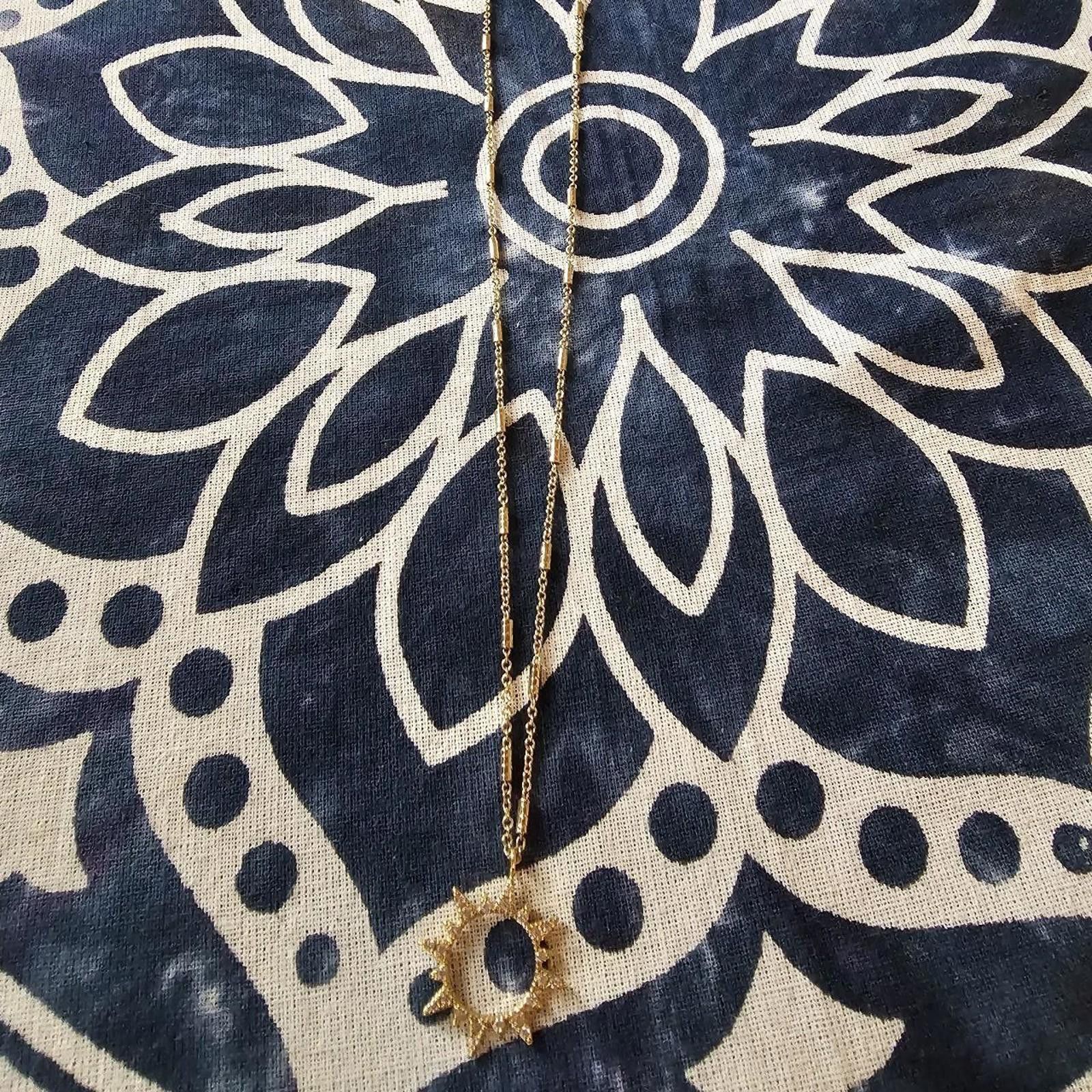 Designer Women's Gold Sun Dainty Necklace Size ONE SIZE - 3 Thumbnail