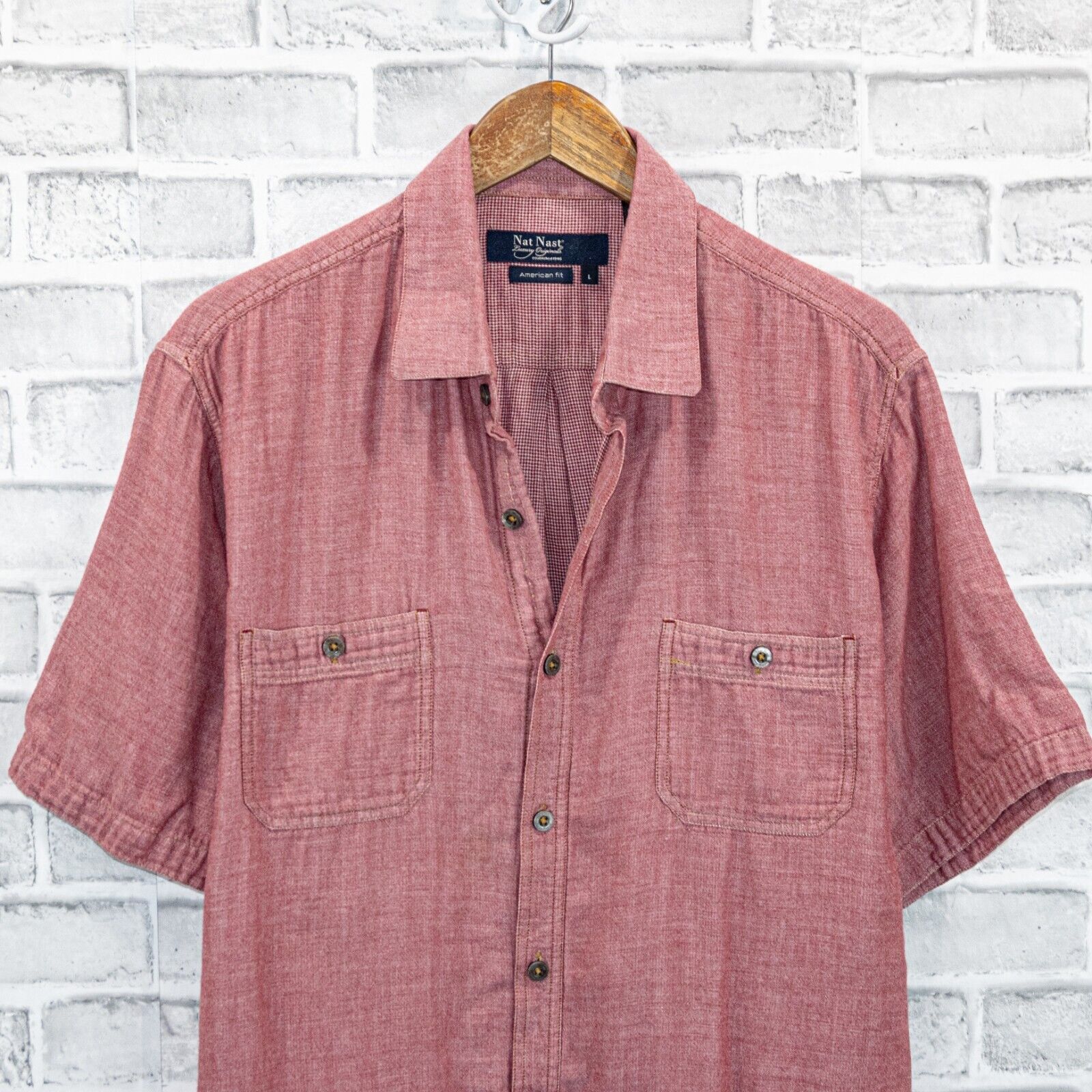 Nat Nast Nat Nast Men's American Fit short sleeve button up Shirt Size US L / EU 52-54 / 3 - 4 Thumbnail