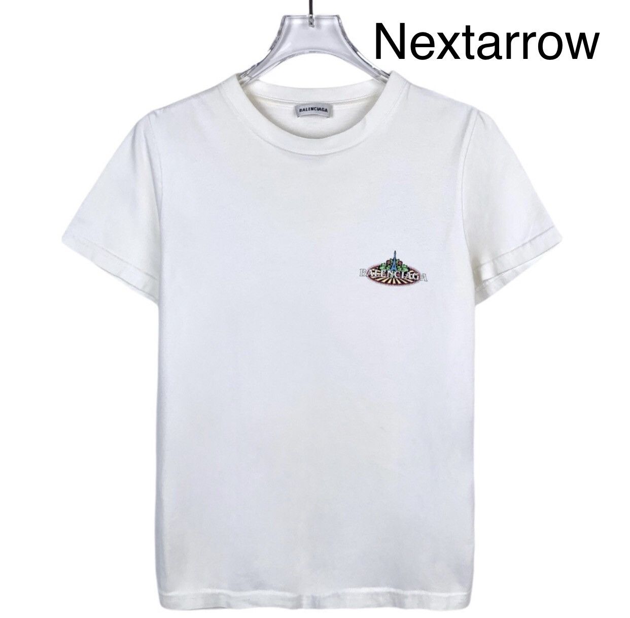 BALENCIAGA♡ ブルー Enjoy 'Paris' Tシャツ 楽天市場】バレンシアガ 中古（カラーブルー）（Tシャツ