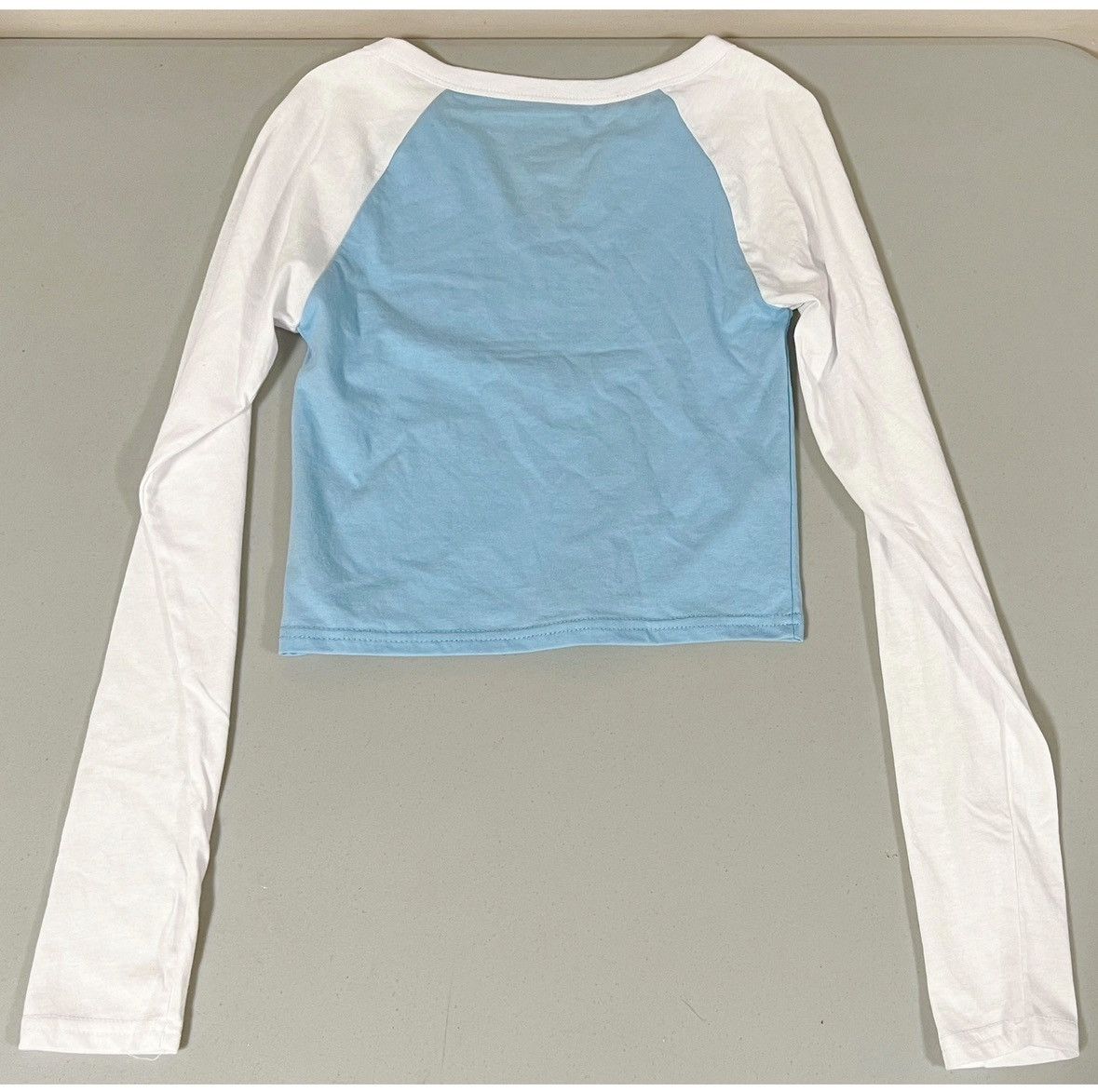 rue21 Blue ‘Spoiled’ Diamond Long Sleeve T-Shirt Top Tee Size M 🪽 Size M / US 6-8 / IT 42-44 - 5 Thumbnail