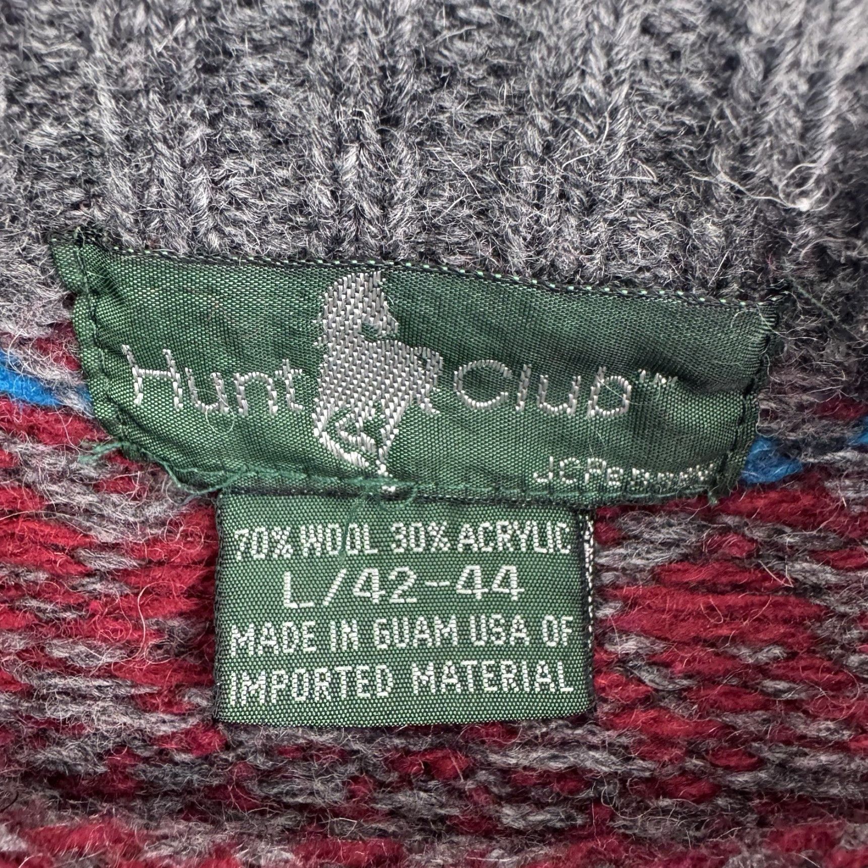 Vintage VINTAGE Hunt Club Sweater Men L Red Striped Wool Knit Pullover Crew Neck 90s 80s Classic Mens Size US L / EU 52-54 / 3 - 3 Thumbnail