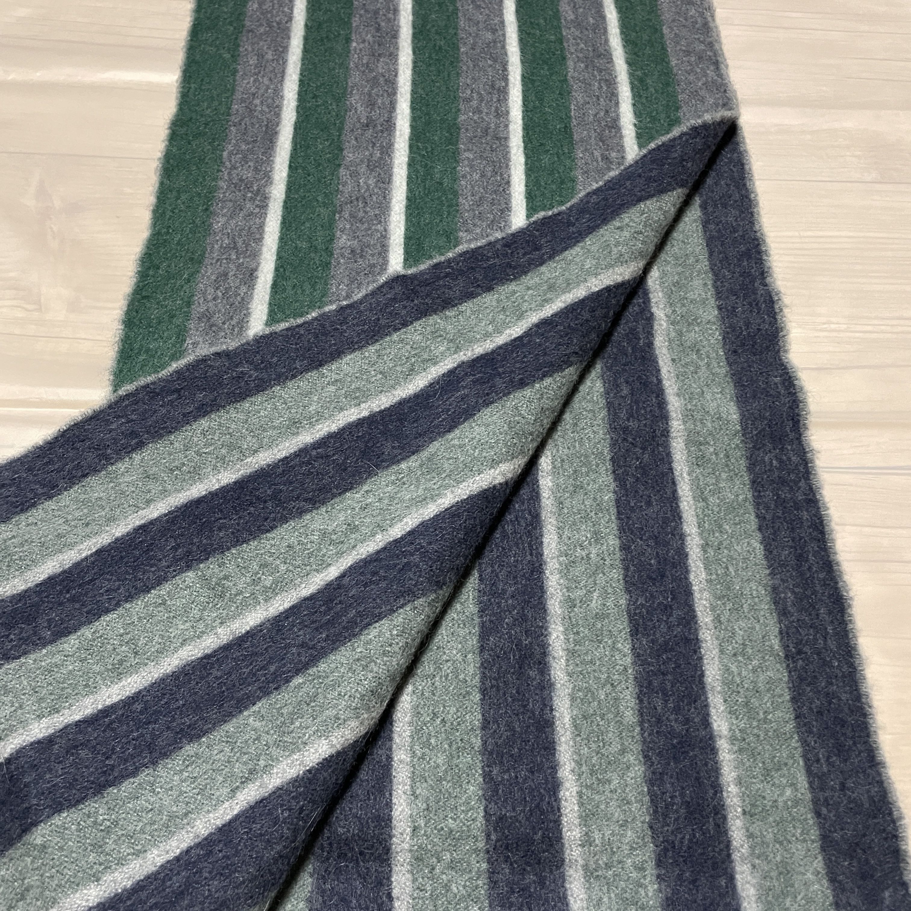 Drake's Drake's Green Stripe muffler Size ONE SIZE - 3 Thumbnail