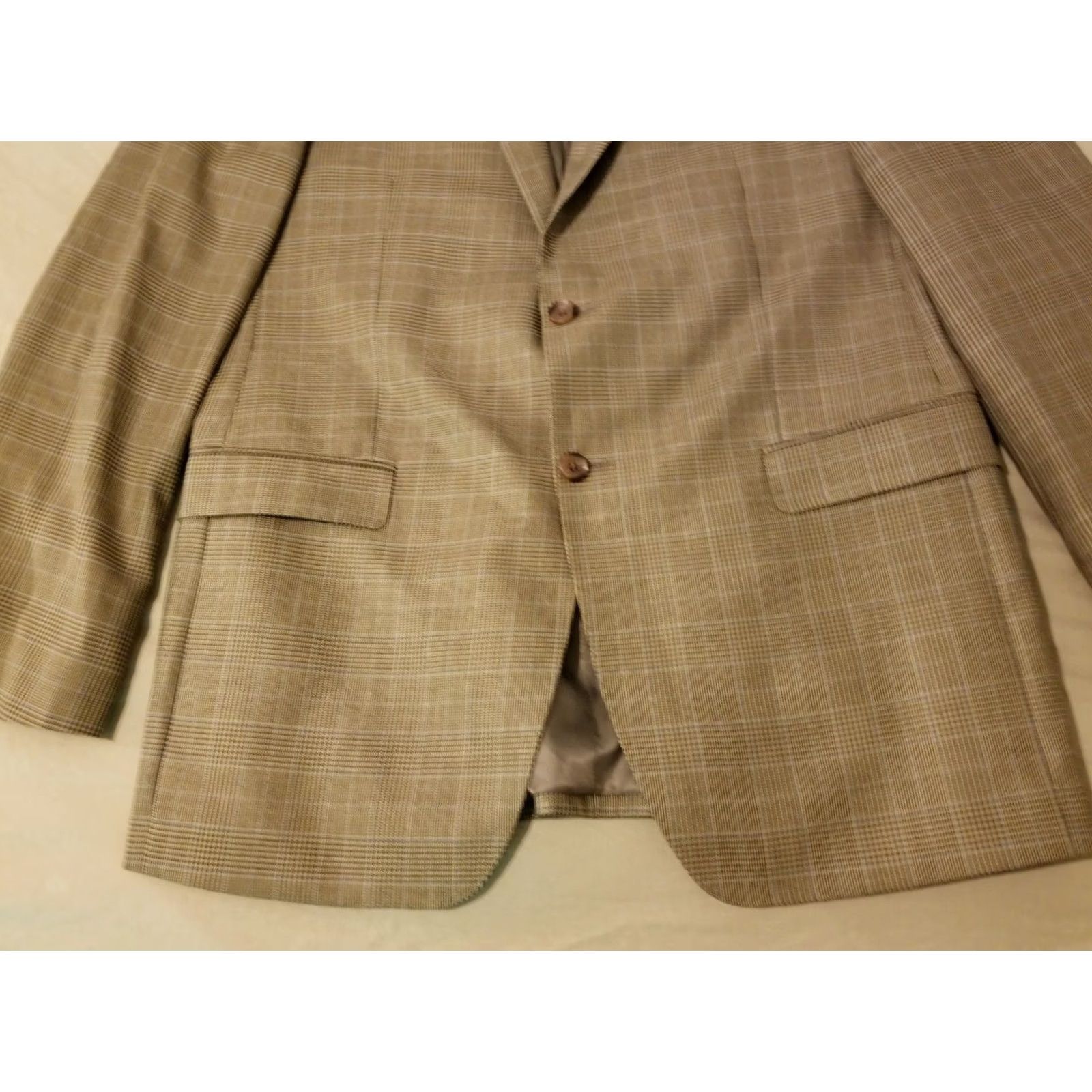Polo Ralph Lauren Mens Polo Ralph Lauren Wool Silk Sports Jacket Blazer Khaki 42L Size US XL / EU 56 / 4 - 3 Thumbnail