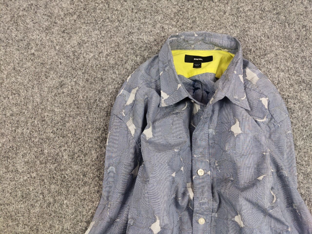 Diesel Diesel Design Casual Blue Pattern Buttons Shirt Y2K Style Size US M / EU 48-50 / 2 - 11 Thumbnail