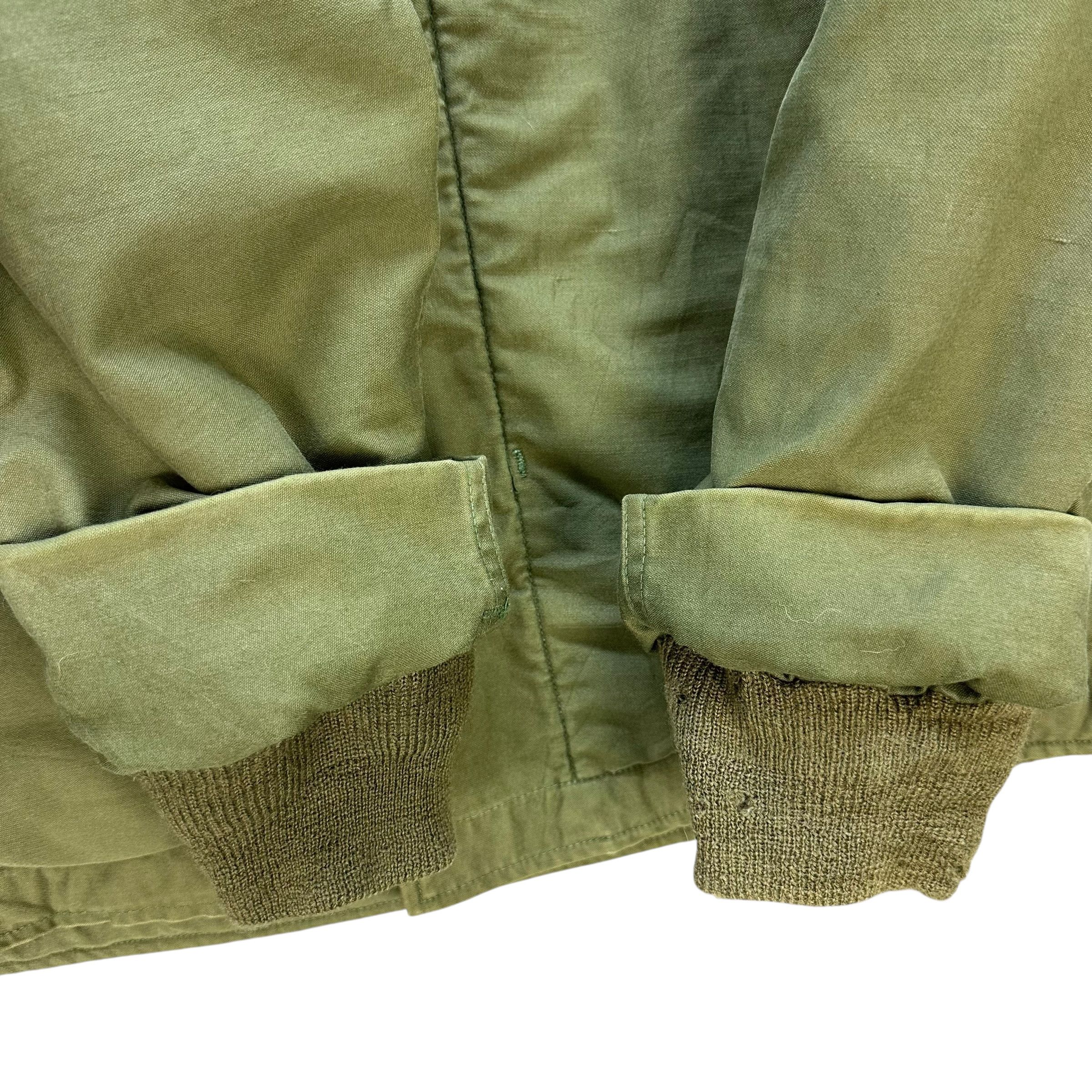 Vintage 1970's USN A-2 Deck Jacket OG-107 Fleece Lined #A74-1795 Size US L / EU 52-54 / 3 - 6 Thumbnail