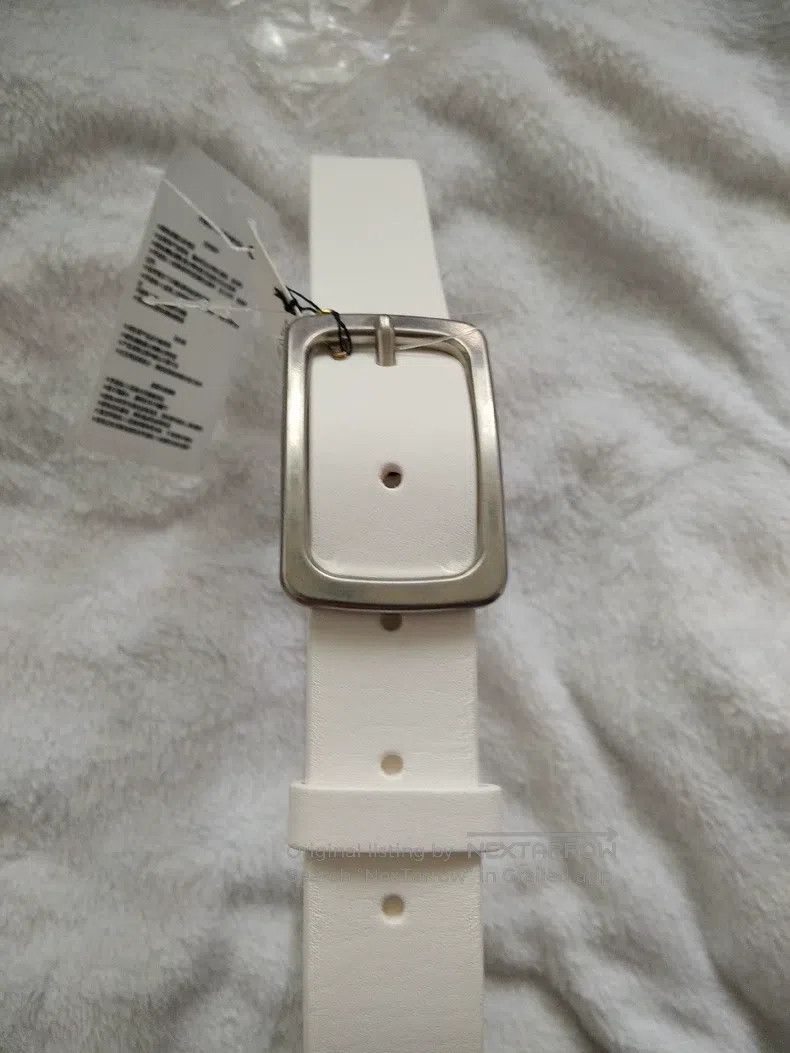 Dries Van Noten Dries Van Noten White Cowhide Belt Size ONE SIZE - 3 Thumbnail