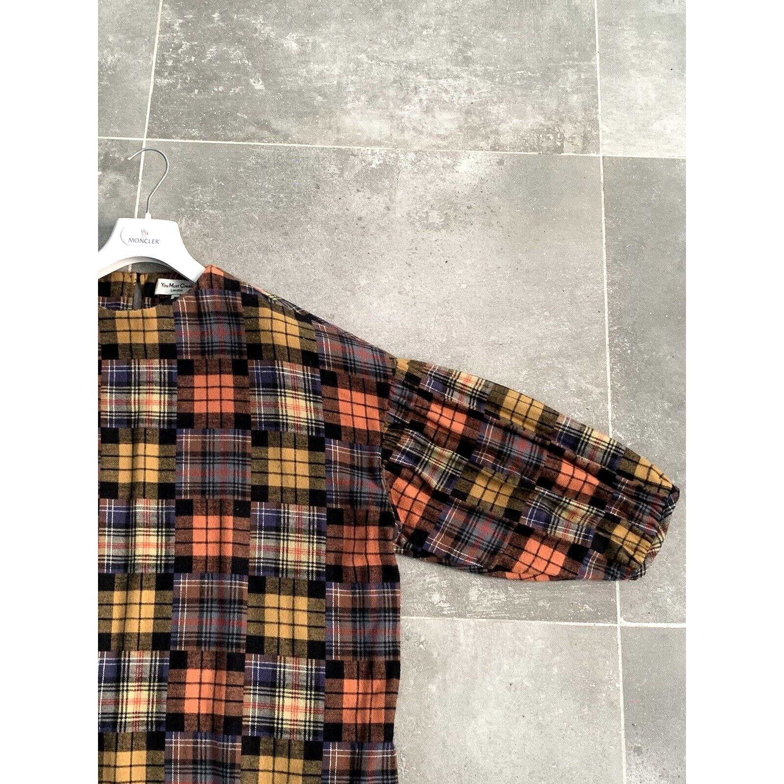 Designer × YMC OVERSIZED Womens YMC Ballon Sleeves Checked Dress Tunic SZ M Size M / US 6-8 / IT 42-44 - 8 Thumbnail