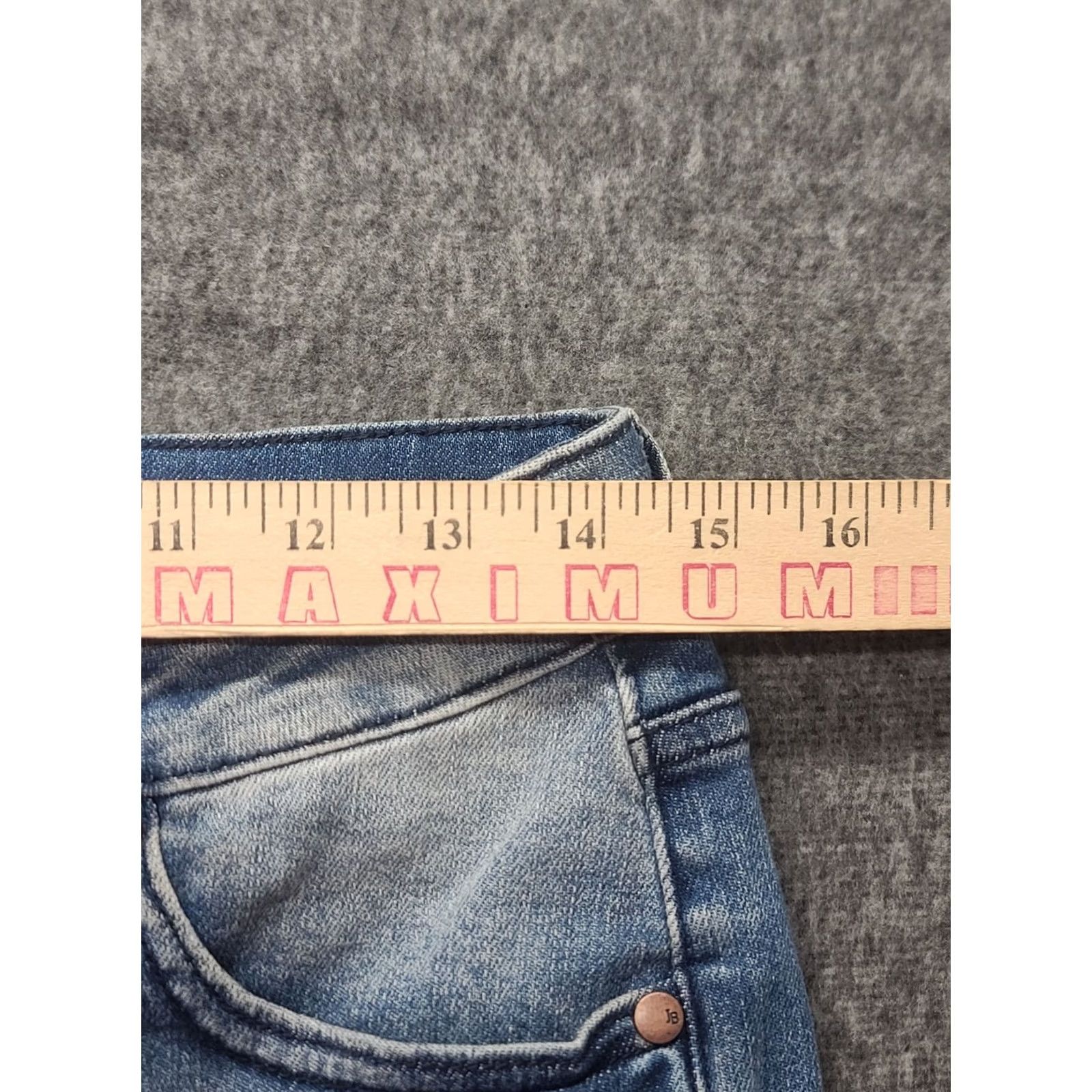 Vintage Judy Blue Jeans Womens 28x27 Skinny Fit High Rise Ankle Distressed Denim Pocket Zipper Button 5-Pocket Design Sm*liM Bohemian City Preppy Jeans Women Size 32" / US 10 / IT 46 - 4 Thumbnail