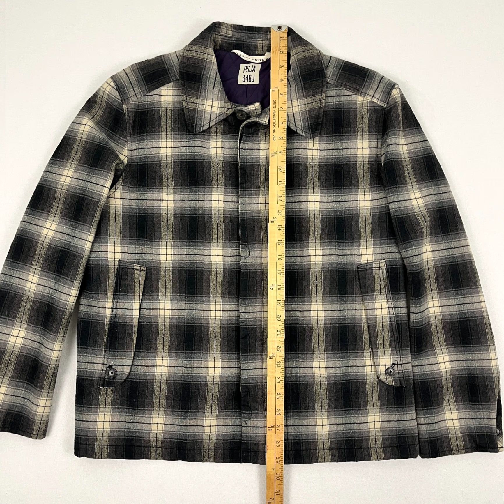 Paul Smith Paul Smith PS Falconer Jacket Mens XL Plaid Wool Lined Black Brown Quilted Overcoat Size US XL / EU 56 / 4 - 4 Thumbnail