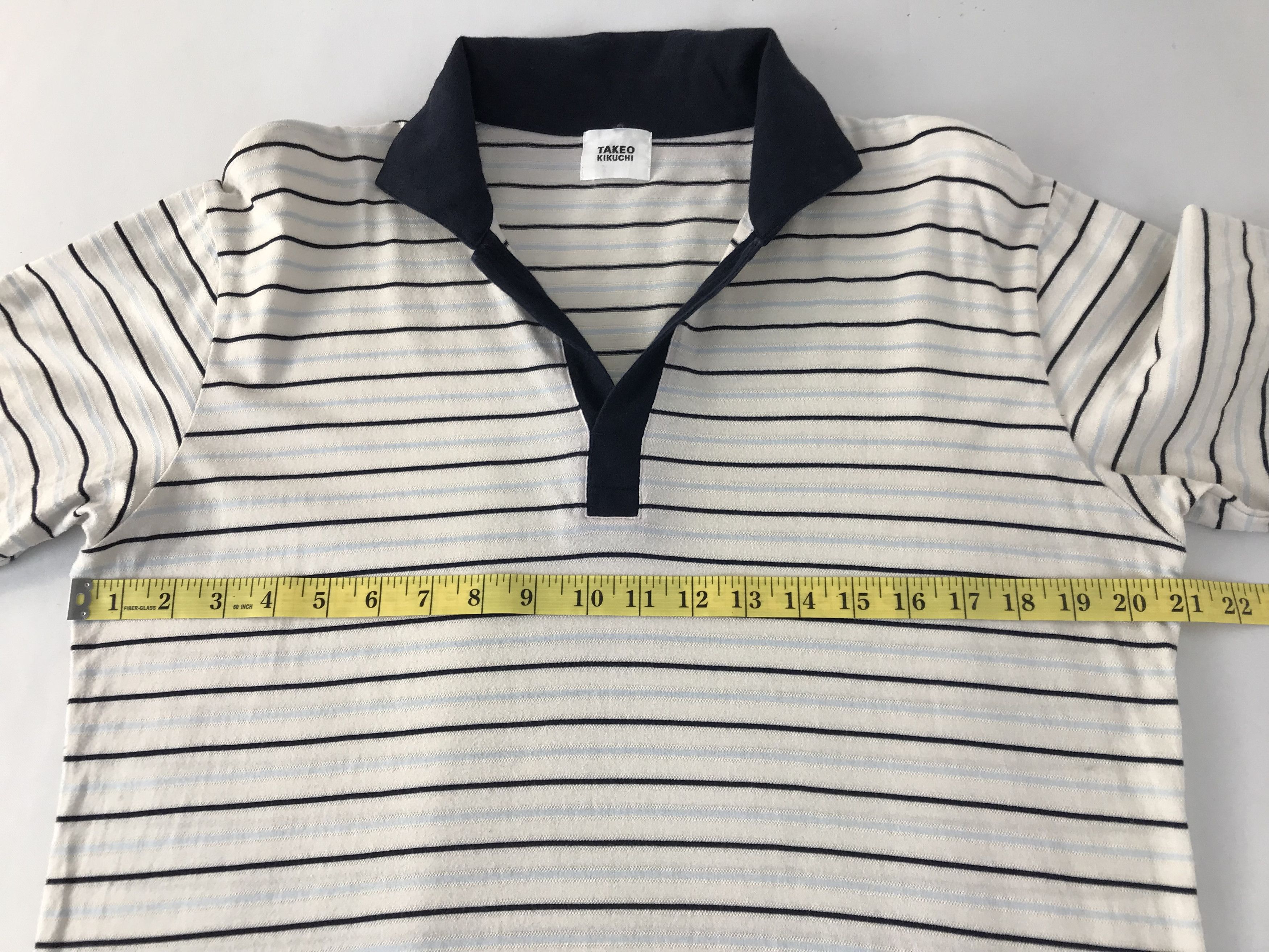Takeo Kikuchi Vintage Takeo Kikuchi Design Striped Polo Shirt Size US M / EU 48-50 / 2 - 8 Thumbnail