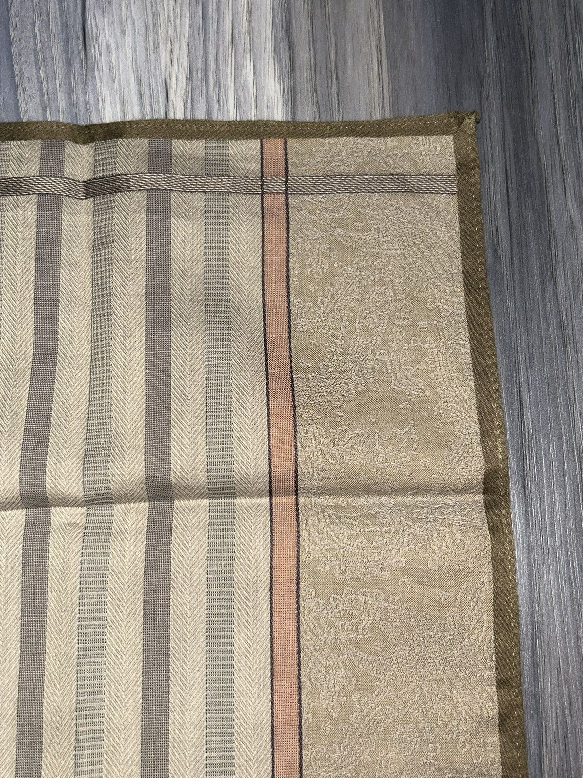 Givenchy Vintage Givenchy Green Striped Design Cotton Handkerchief Size ONE SIZE - 7 Thumbnail