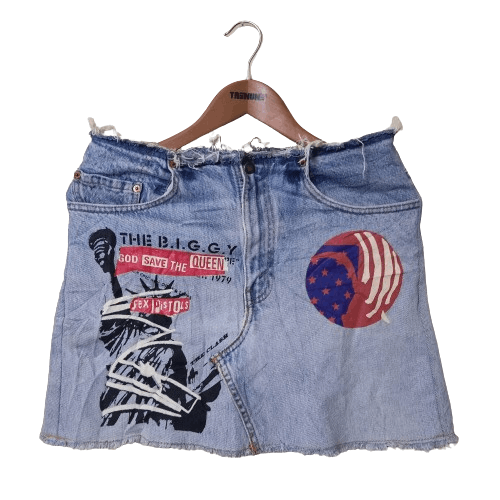 Levi's Levis Mini Skirt punk Size 32" / US 10 / IT 46 - 1 Thumbnail