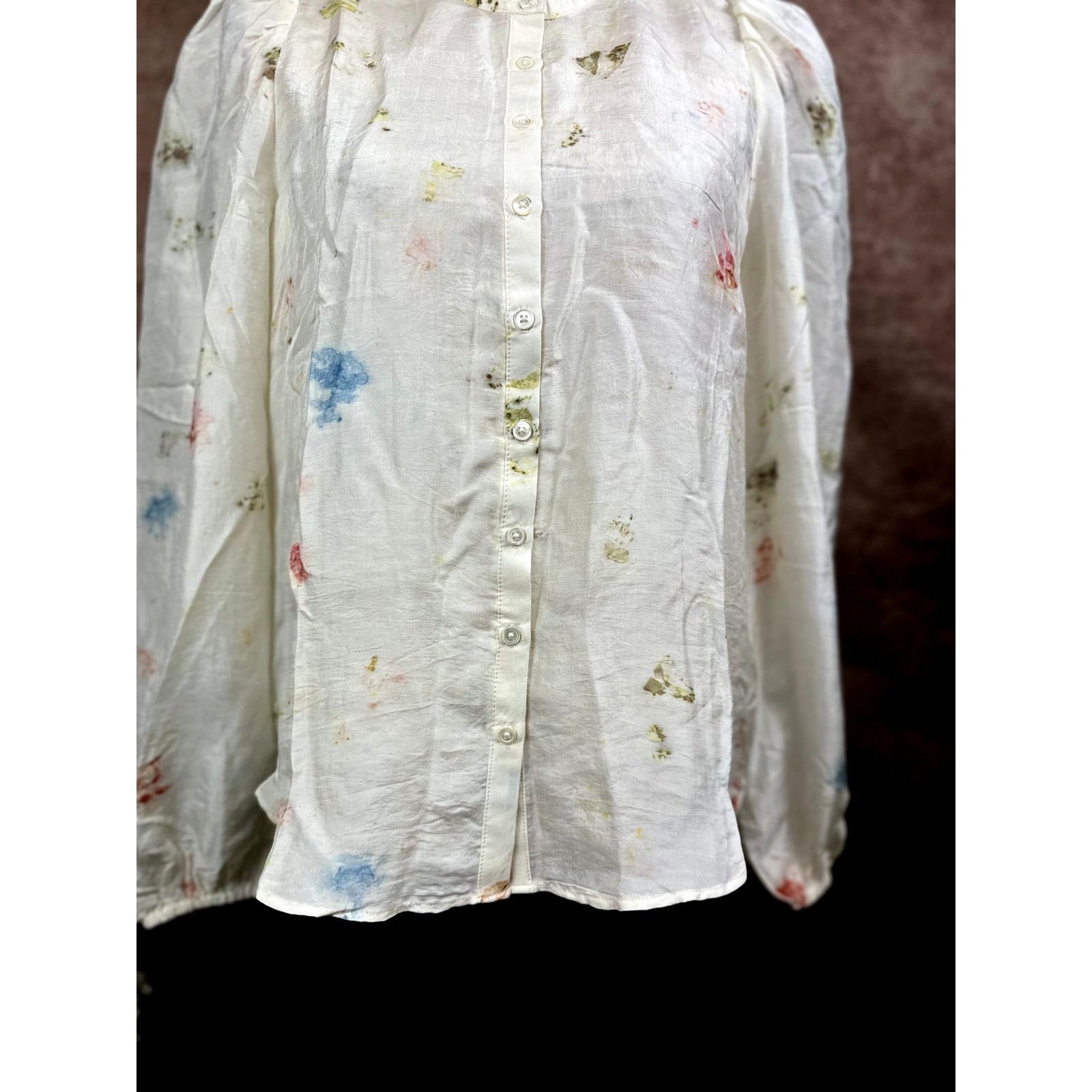Other Current Elliott The Settler 100% Silk Top Rose Steam Multi M Size M / US 6-8 / IT 42-44 - 9 Thumbnail