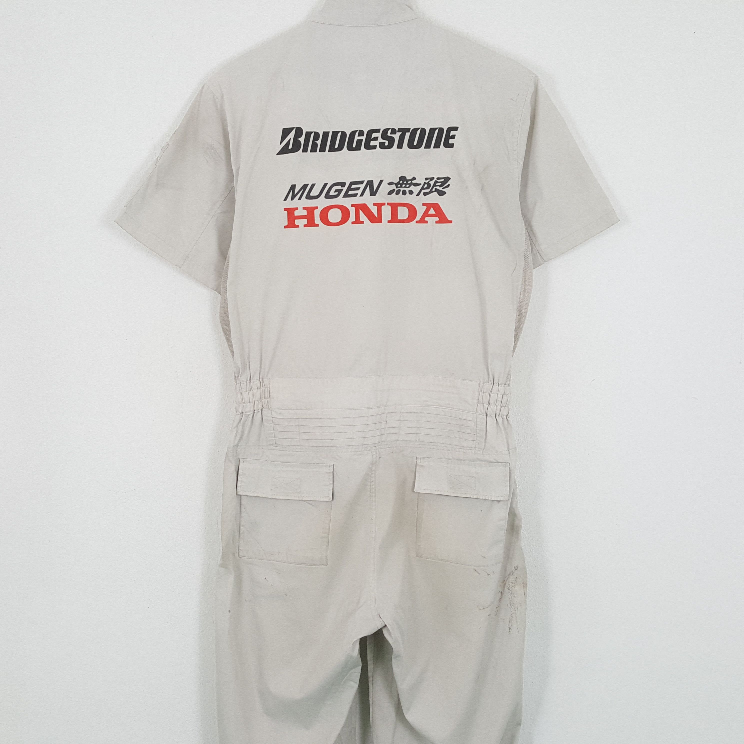 Vintage BRIGESTONE X MUGEN HONDA Custom Art Coverall Jacket Size US L / EU 52-54 / 3 - 2 Thumbnail