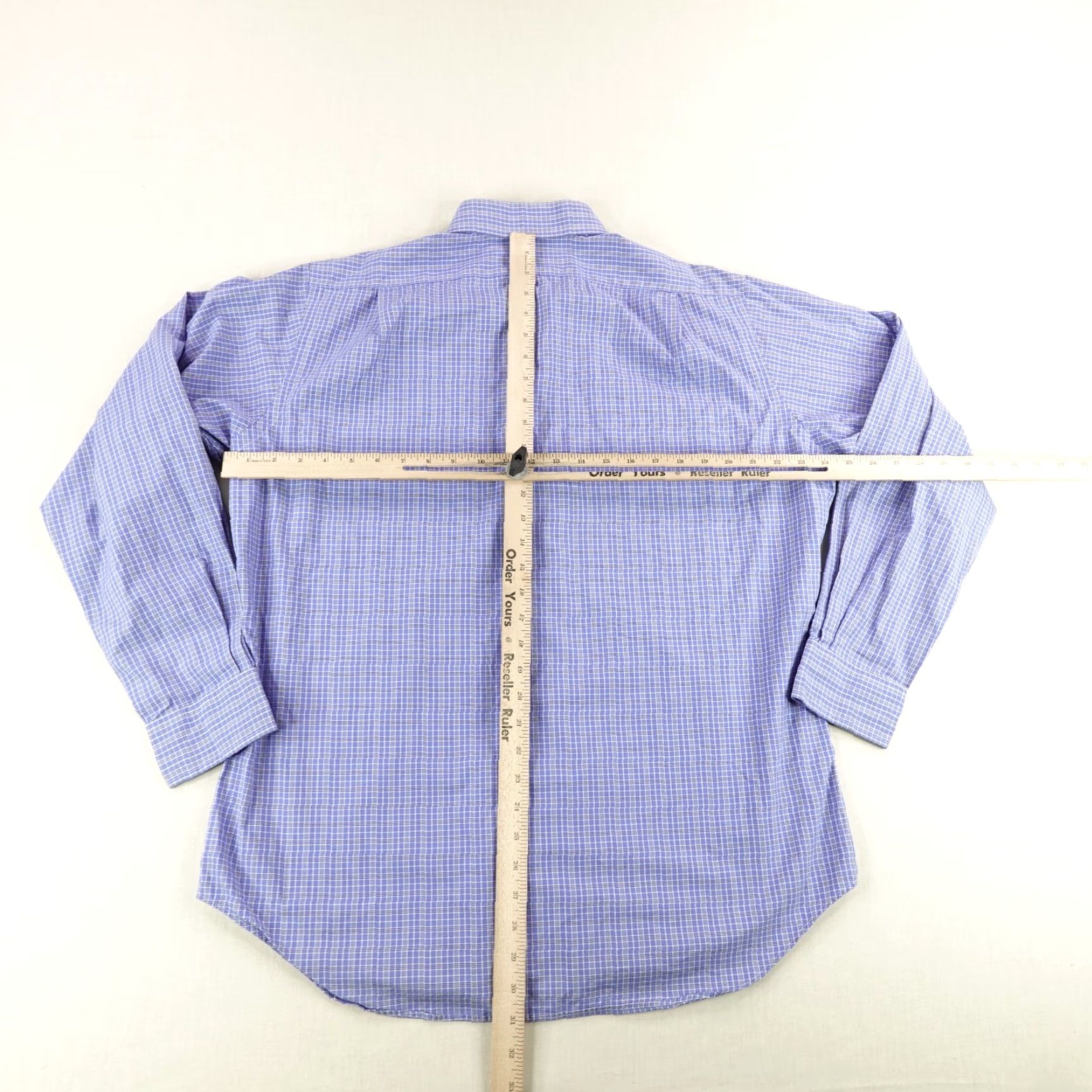 Polo Ralph Lauren VINTAGE Polo Ralph Lauren Shirt Men Large Blue Plaid Button-Up Long Sleeve Classic Fit Size US L / EU 52-54 / 3 - 5 Thumbnail