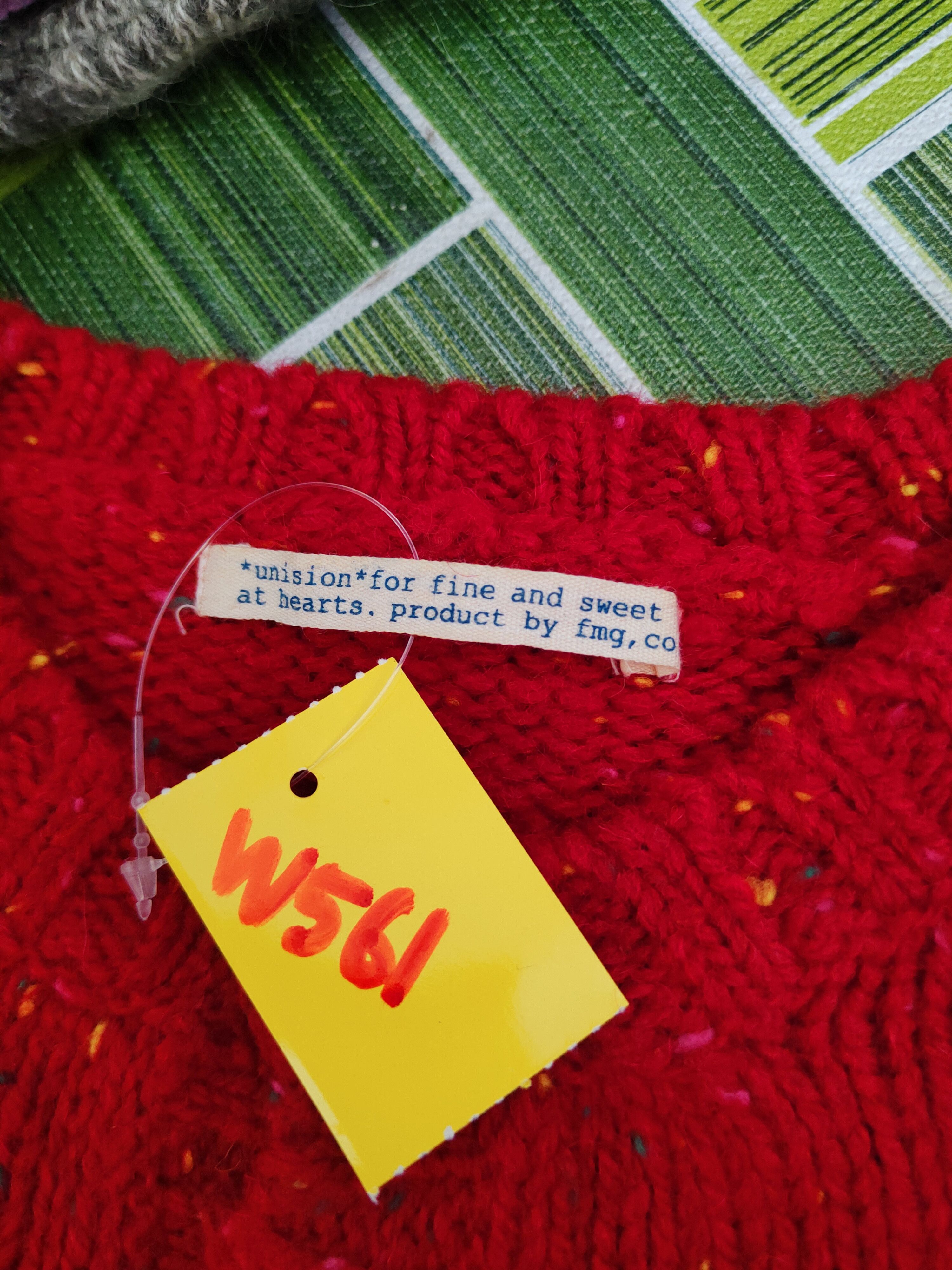 Homespun Knitwear × Japanese Brand Formengirl Co. Red Knitwear Cardigan #W561 Size S / US 4 / IT 40 - 12 Thumbnail
