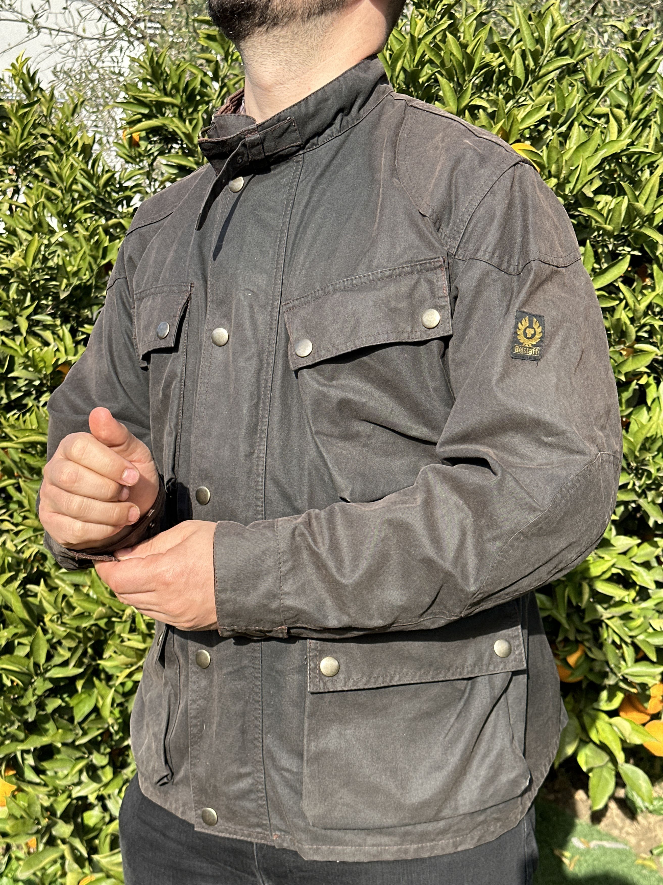 Belstaff Waxed Field Jacket Motorcycle Biker Size L