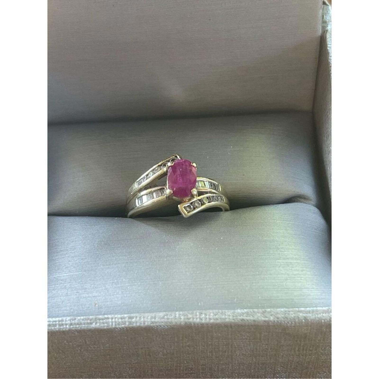 Gosha Rubchinskiy 14 k gold ruby and diamond ring size 4.5 Size ONE SIZE - 5 Thumbnail