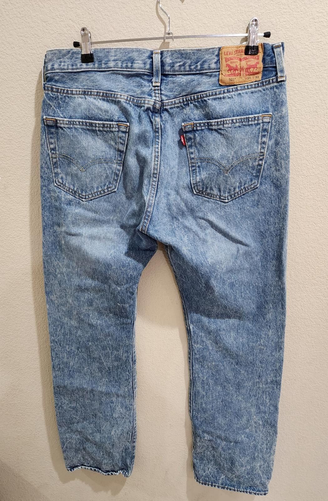 Levi's Levi's Mens 501 Button Fly Straight Leg Jeans Size US 34 / EU 50 - 2 Thumbnail