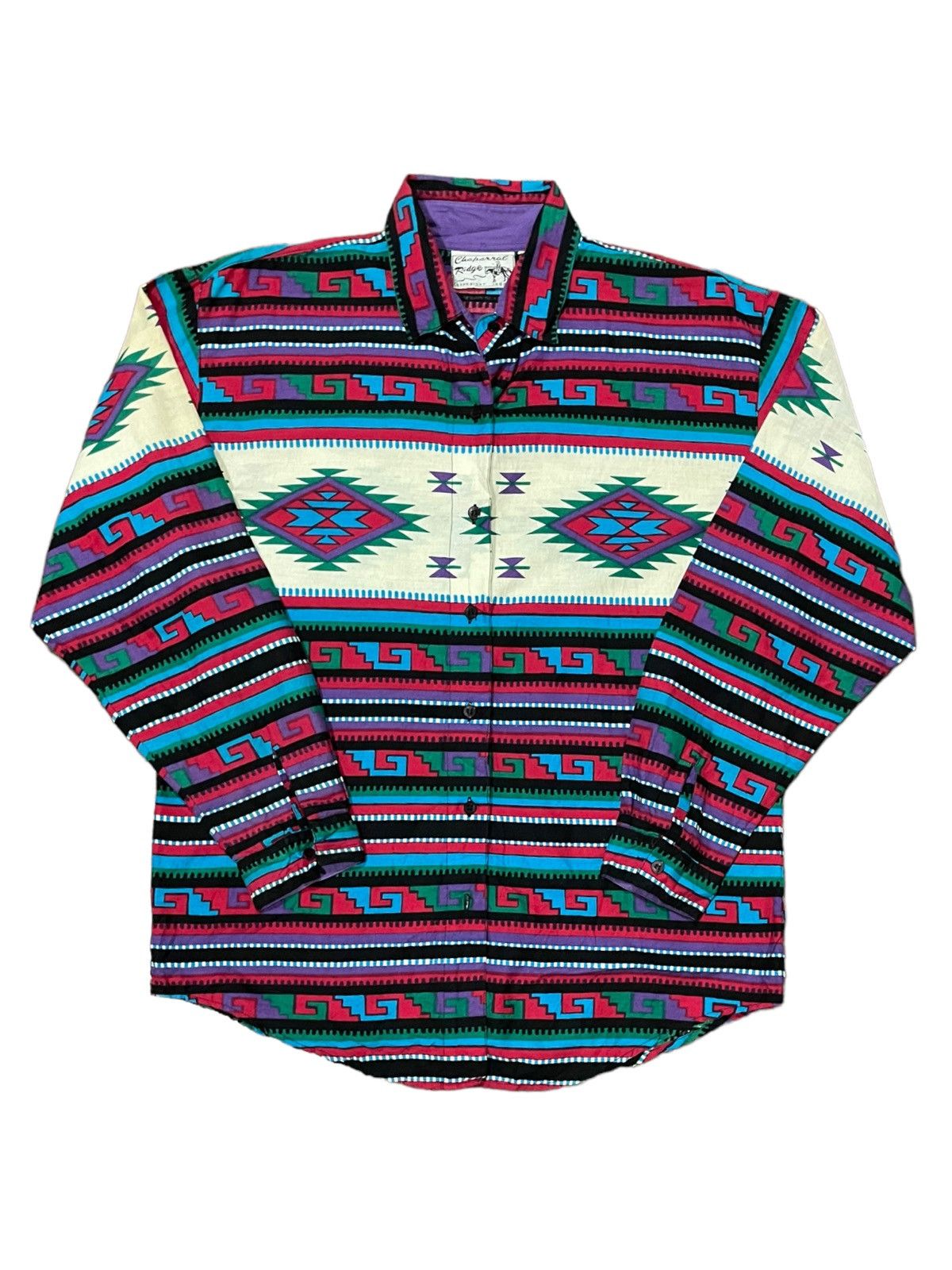 Cowboy Equipment × Vintage Chaparral Ridge Cowboy Western Native Shirts Size US L / EU 52-54 / 3 - 1 Thumbnail