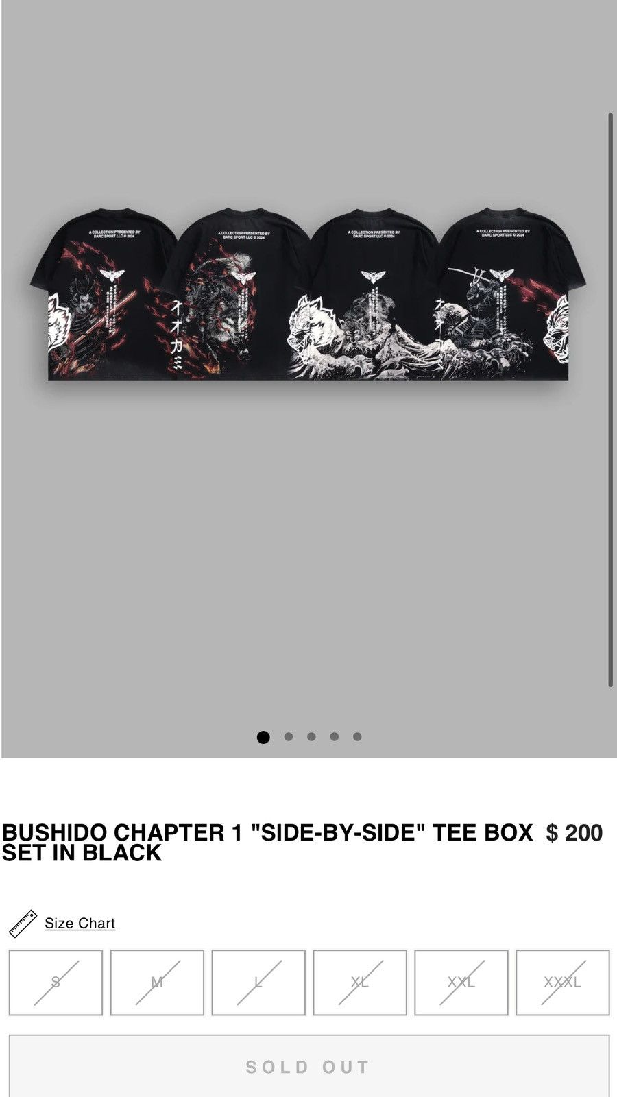 Vintage BUSHIDO CHAPTER 1 "SIDE-BY-SIDE" TEE BOX Size US XL / EU 56 / 4 - 5 Thumbnail