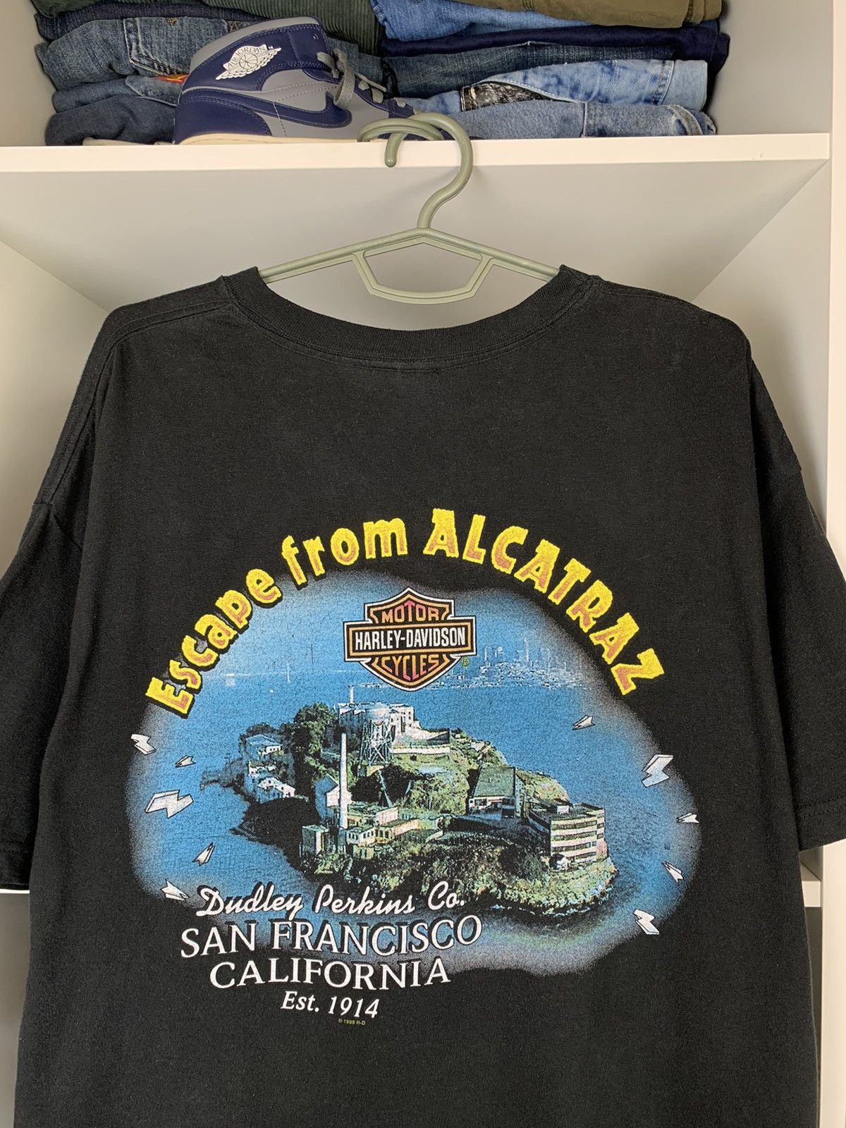 Vintage Vintage Harley Davidson Escape From Alcatraz T-shirt Size US XL / EU 56 / 4 - 14 Thumbnail