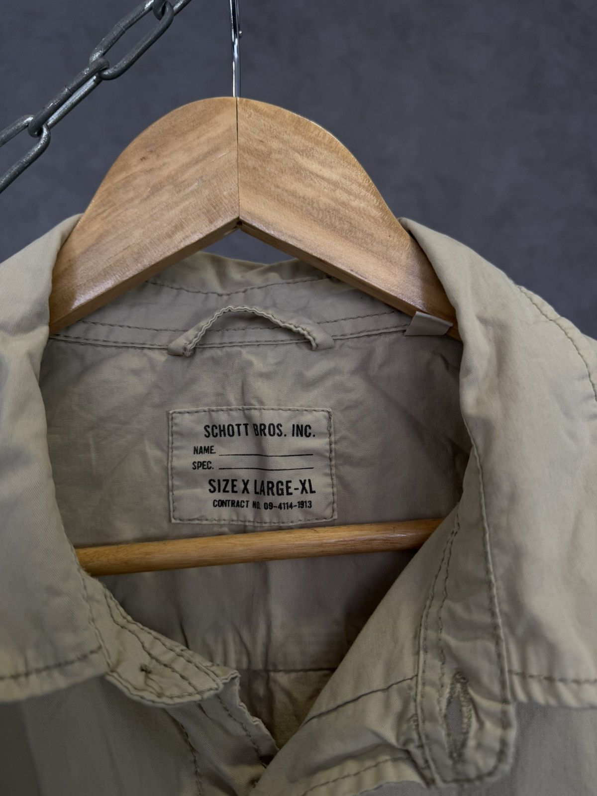 Schott Schott vintage designer military shirt Size US XL / EU 56 / 4 - 4 Thumbnail