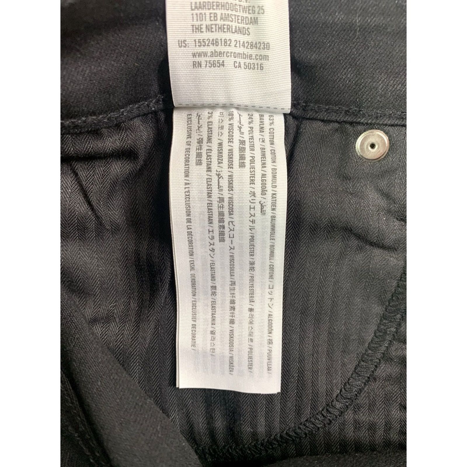 Abercrombie & Fitch Abercrombie & Fitch Simone High Rise Super Skinny Denim Jeans Women Black 33/16 Size 38" / US 16 / IT 52 - 8 Thumbnail