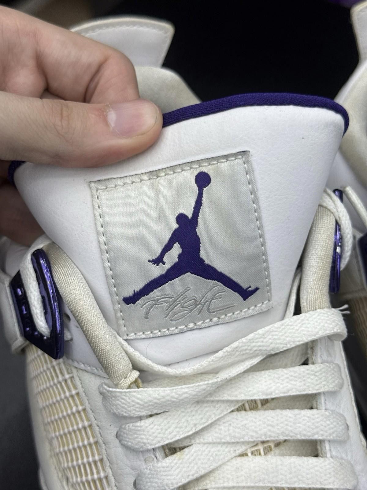 Jordan Brand Size 13 Men Jordan 4 Retro Metallic Purple Pre Owned Size US 13 / EU 46 - 9 Thumbnail