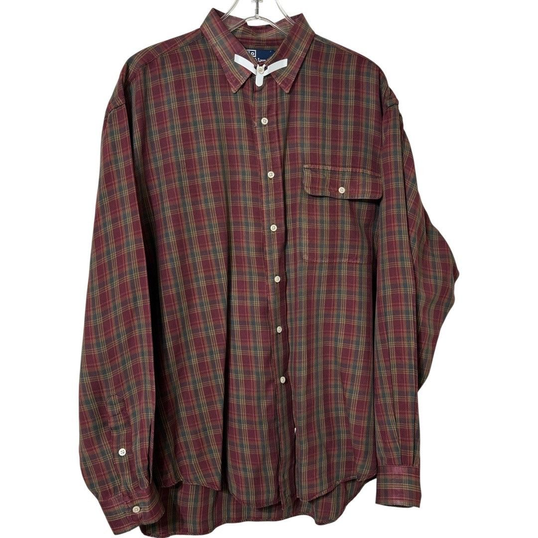 Polo Ralph Lauren Vintage 90s Polo Ralph Lauren Rayon Long Sleeve Plaid Button Size US XL / EU 56 / 4 - 1 Thumbnail
